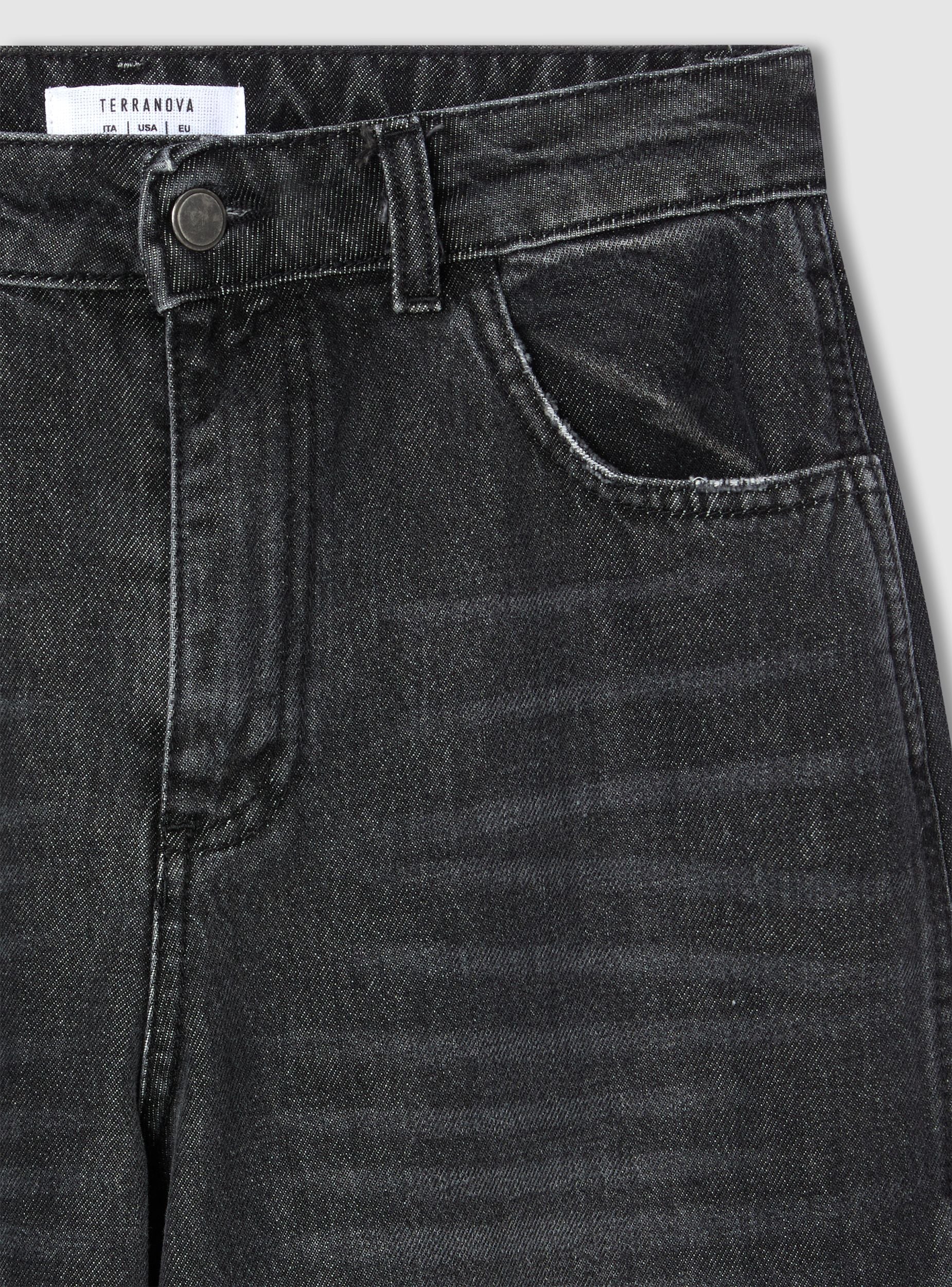 Jeans wide leg con orlo sfrangiato - Image 5