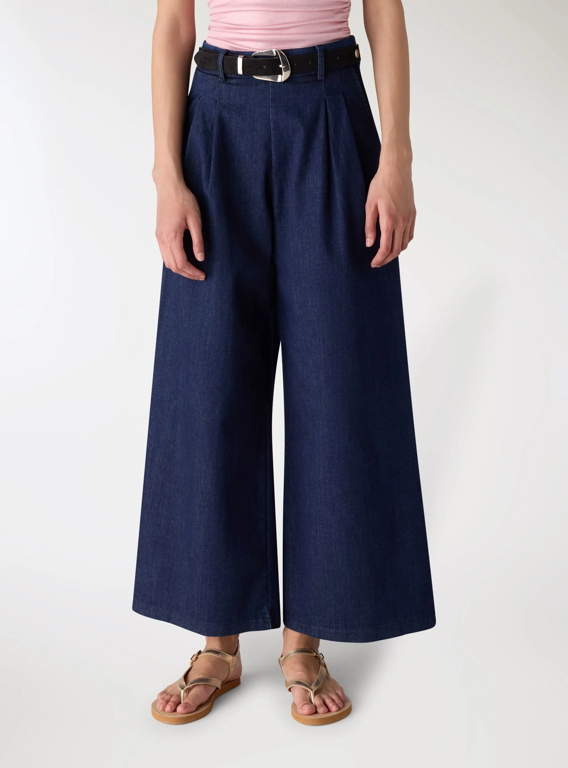 Jeans wide leg con pinces - Image 2