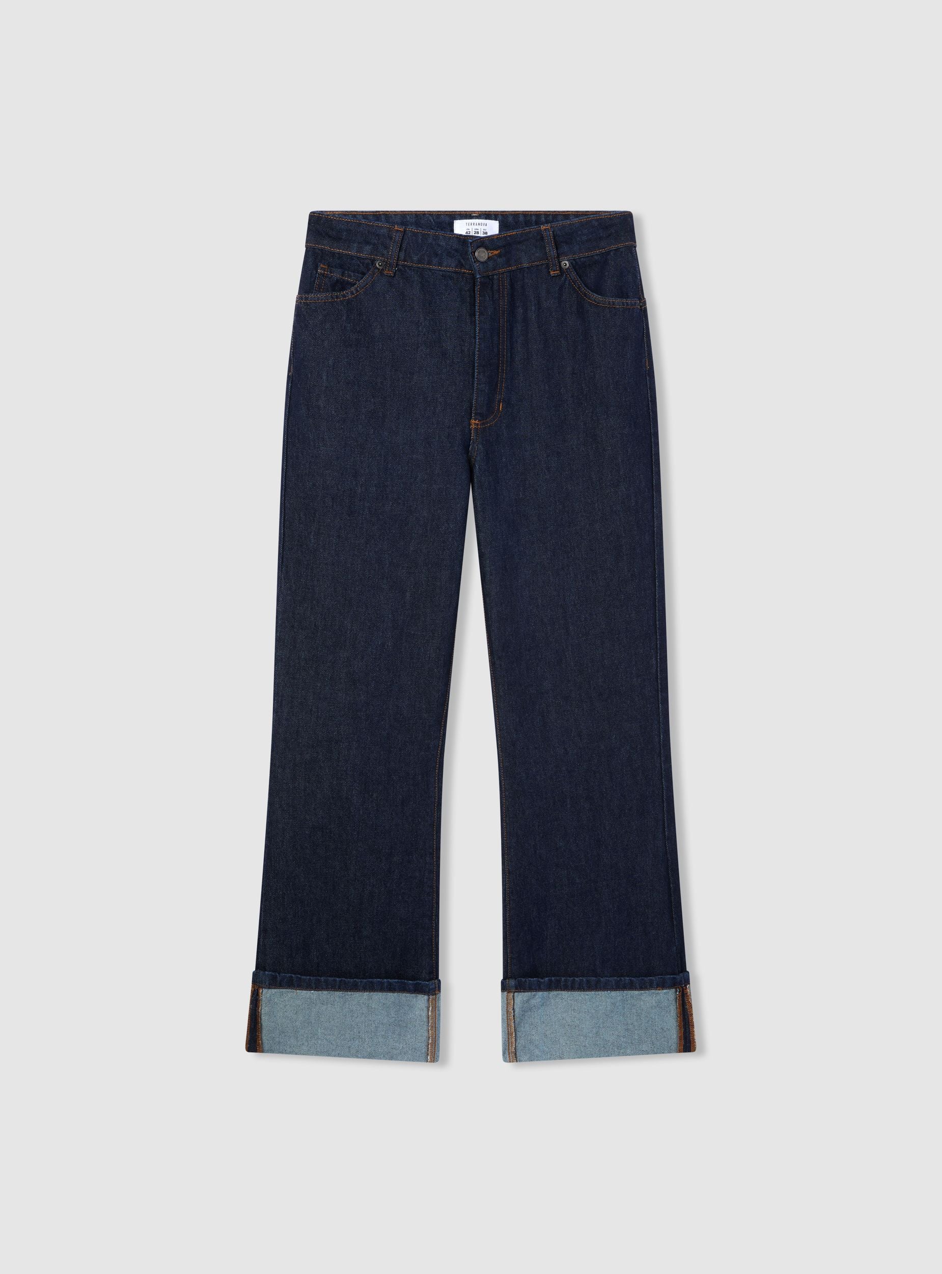 Jeans wide leg con risvolto - Image 6
