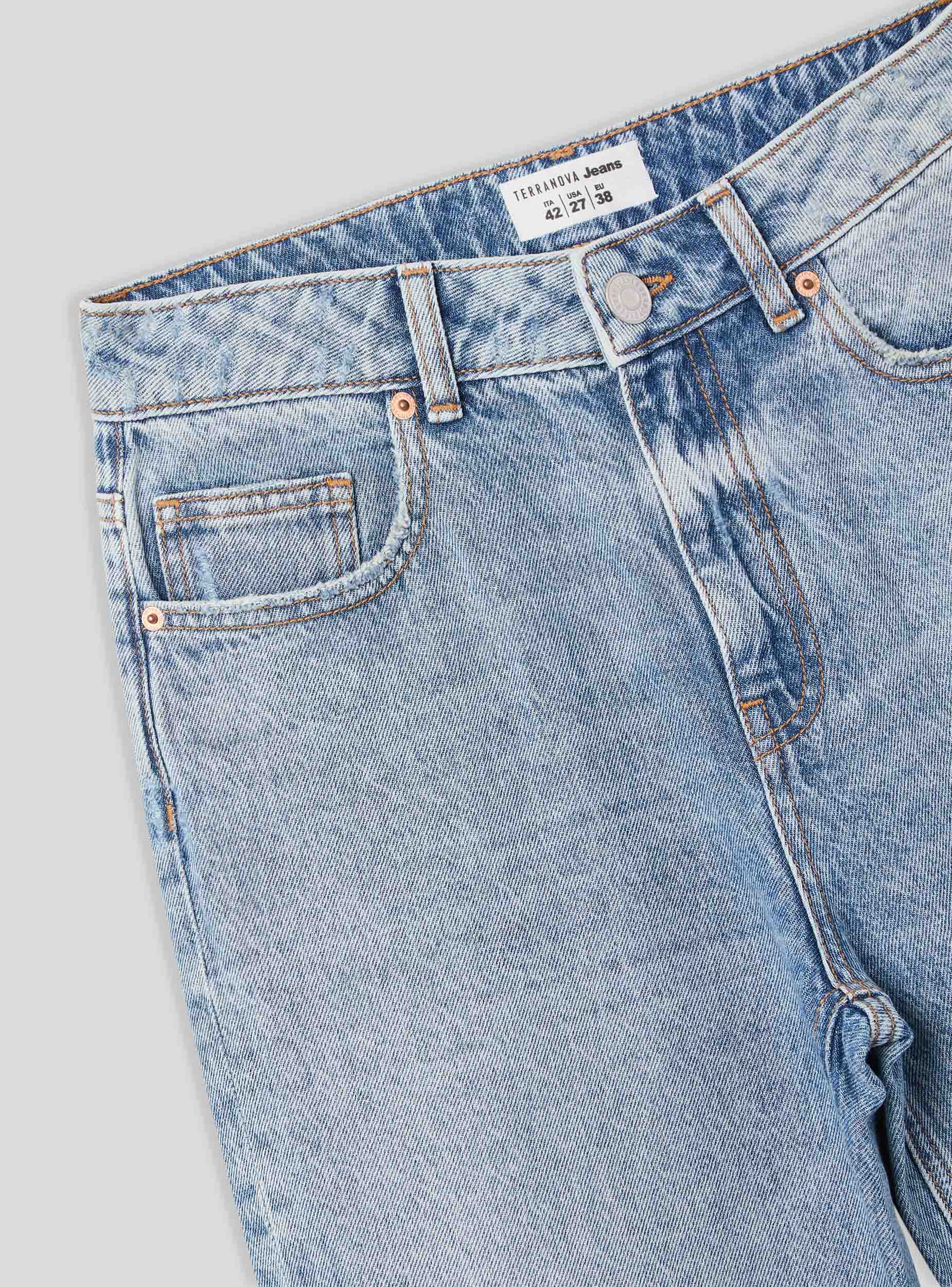 Jeans wide leg con strappi acid wash - Image 5