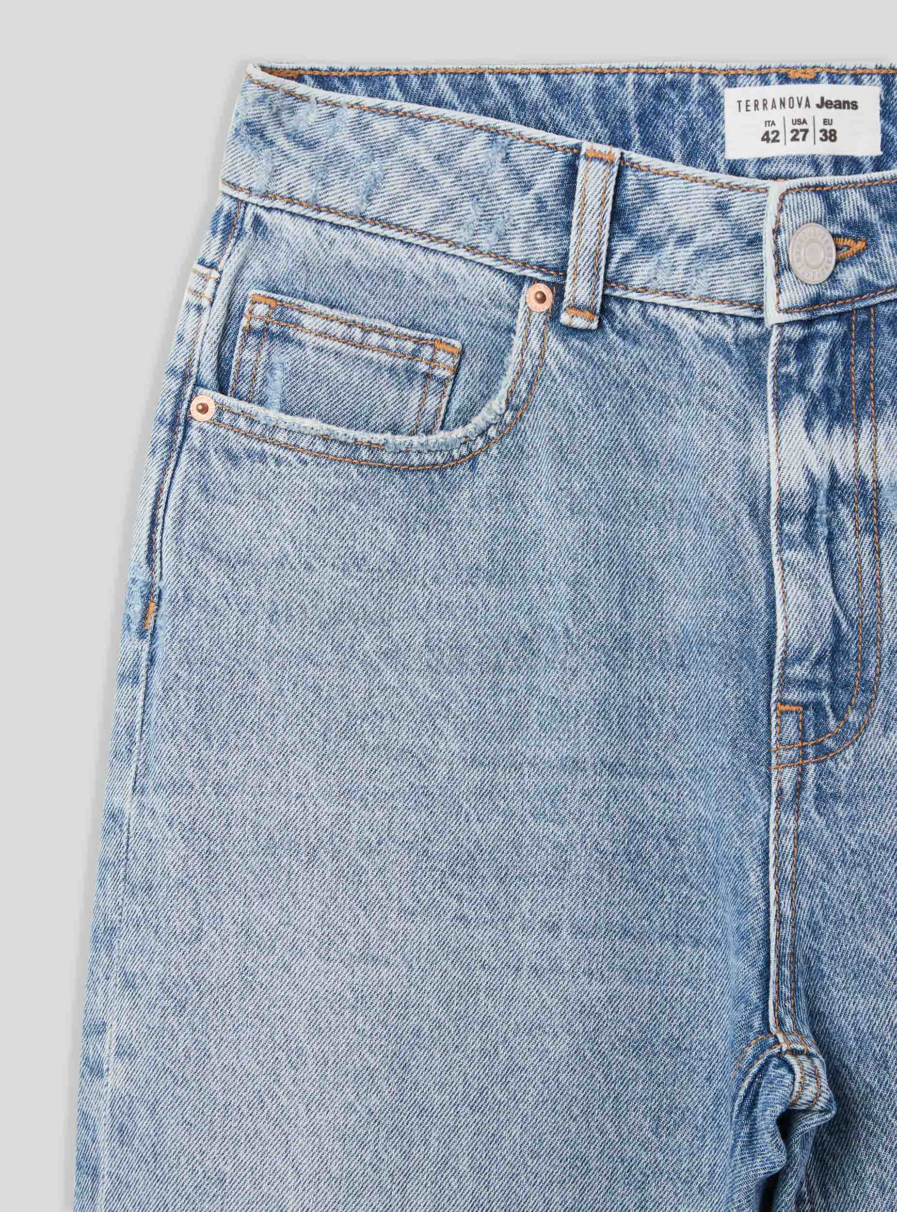 Jeans wide leg con strappi acid wash - Image 6