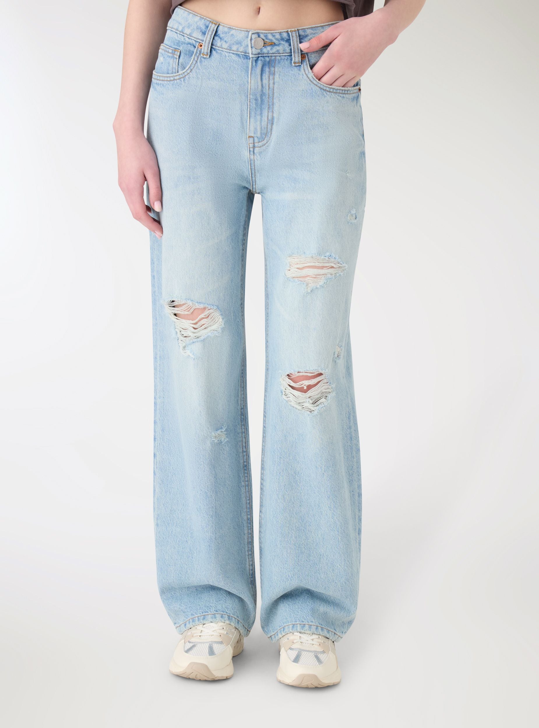 Jeans wide leg con strappi - Image 2