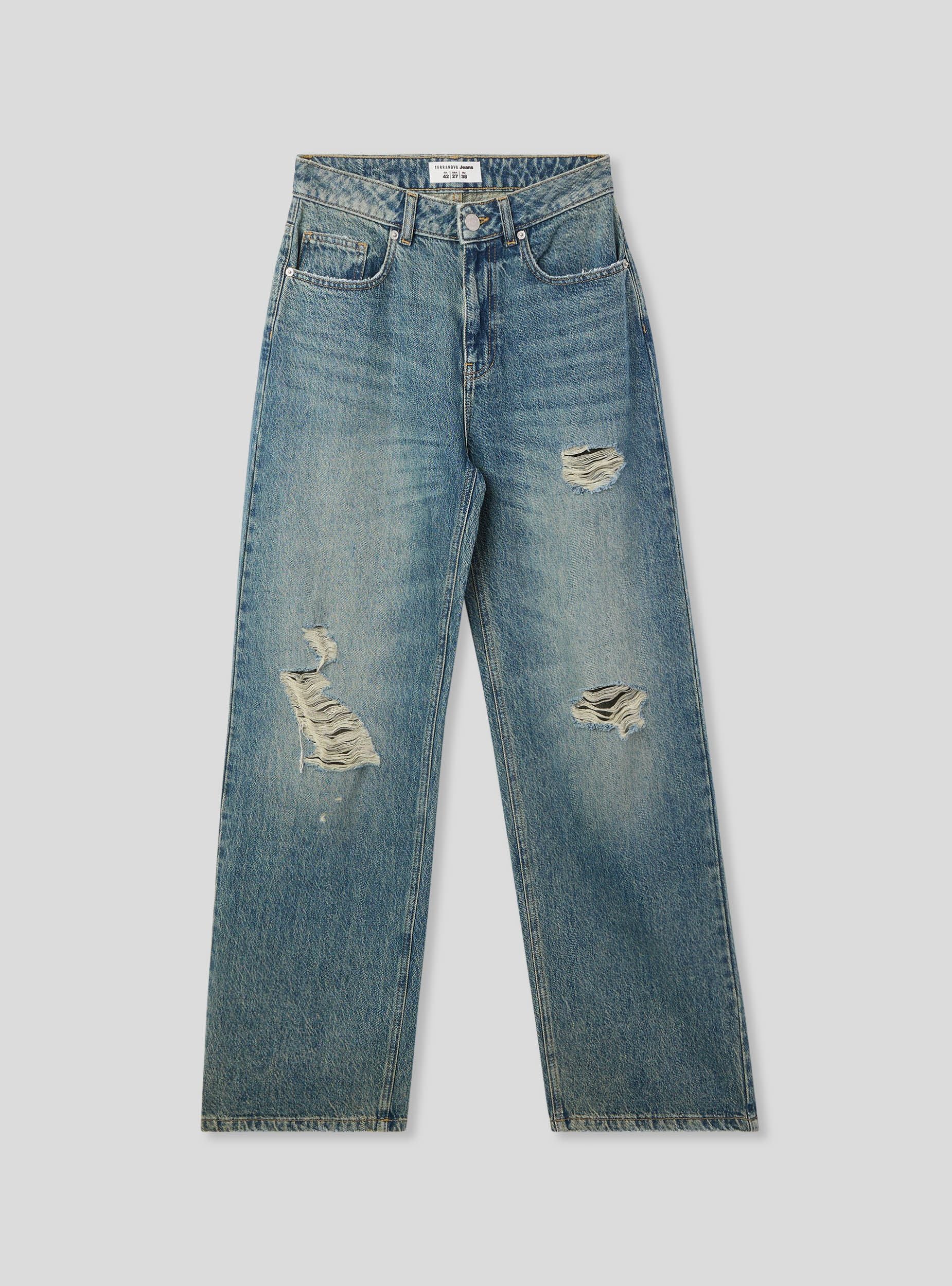 Jeans wide leg con strappi - Image 5