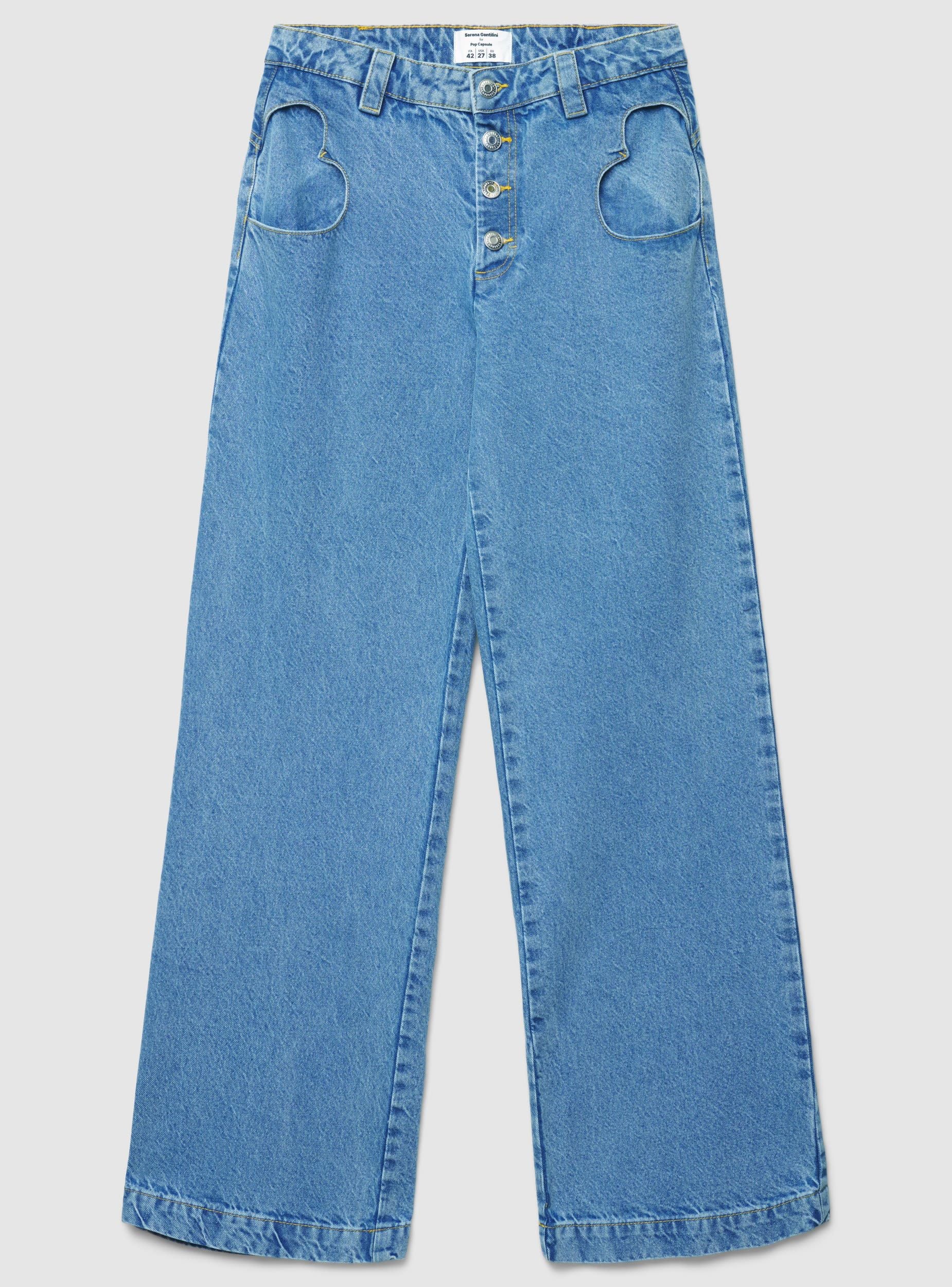 Jeans wide leg con tasche a cuore TRNPOPLAB - Image 6