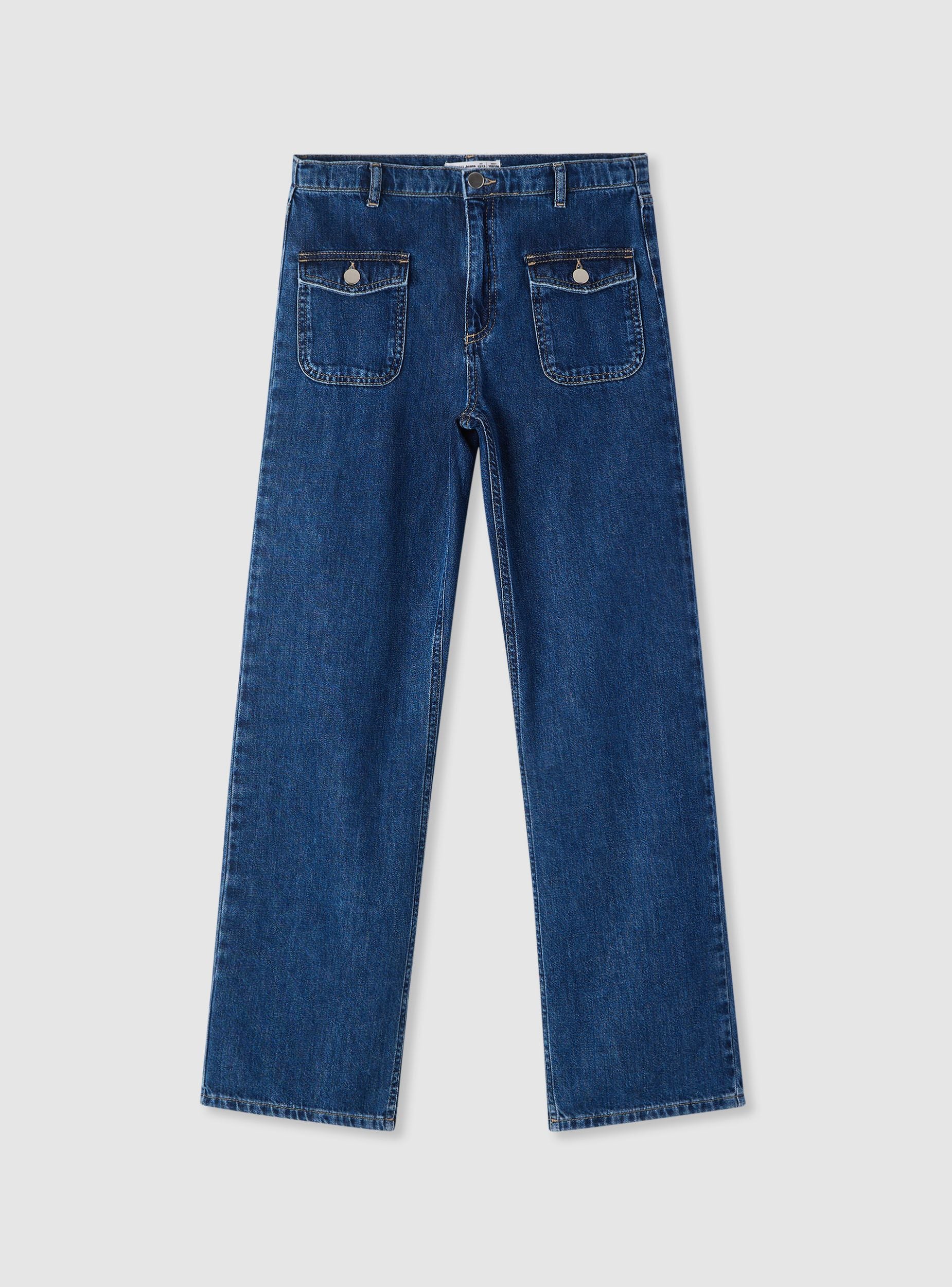 Jeans wide leg con tasche a patta - Image 5