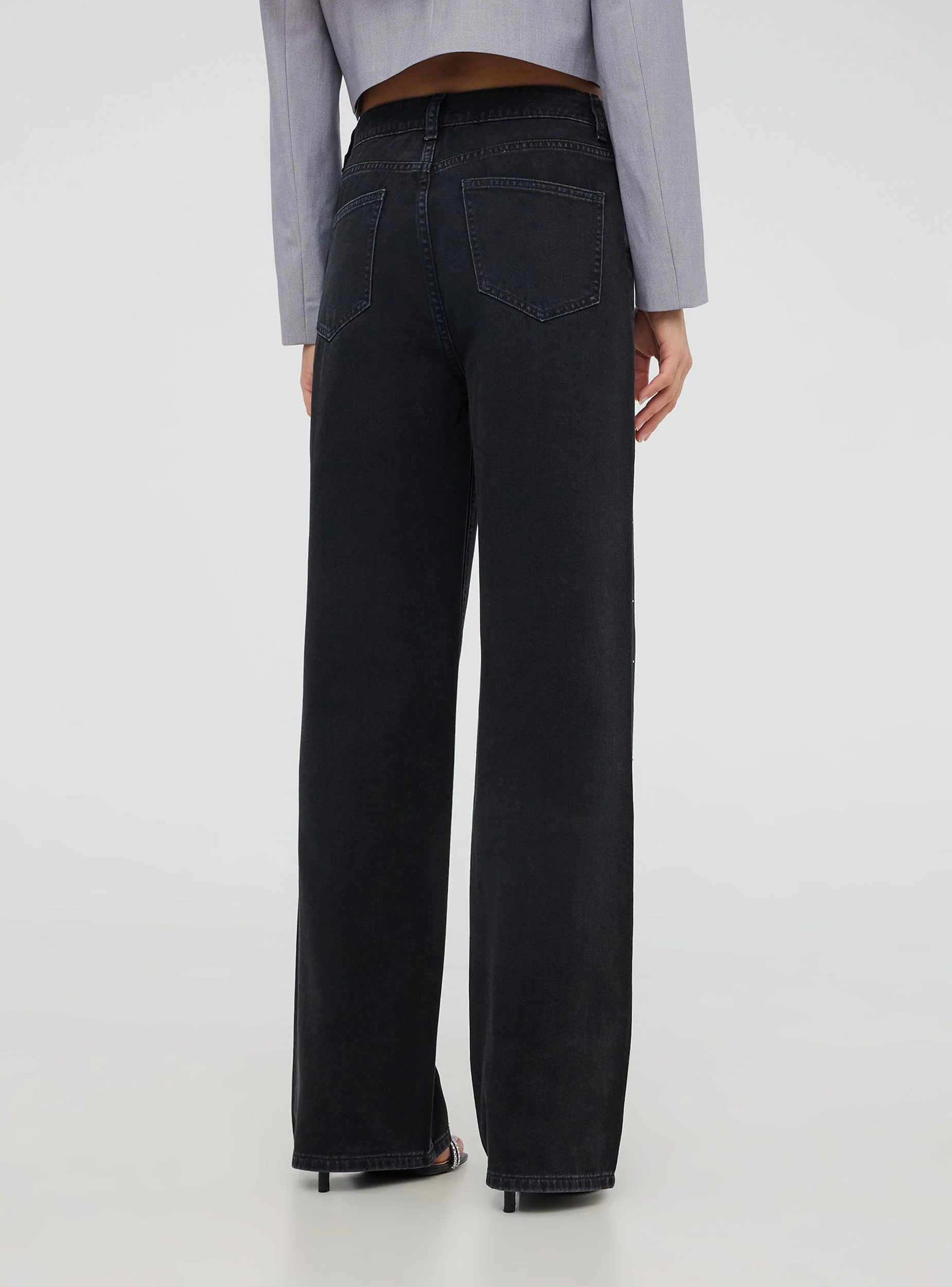 Jeans wideleg con strass - Image 2