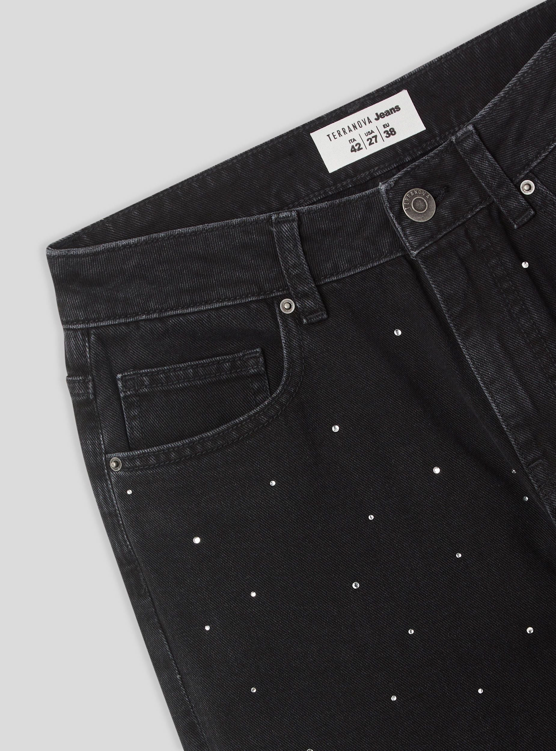 Jeans wideleg con strass - Image 6