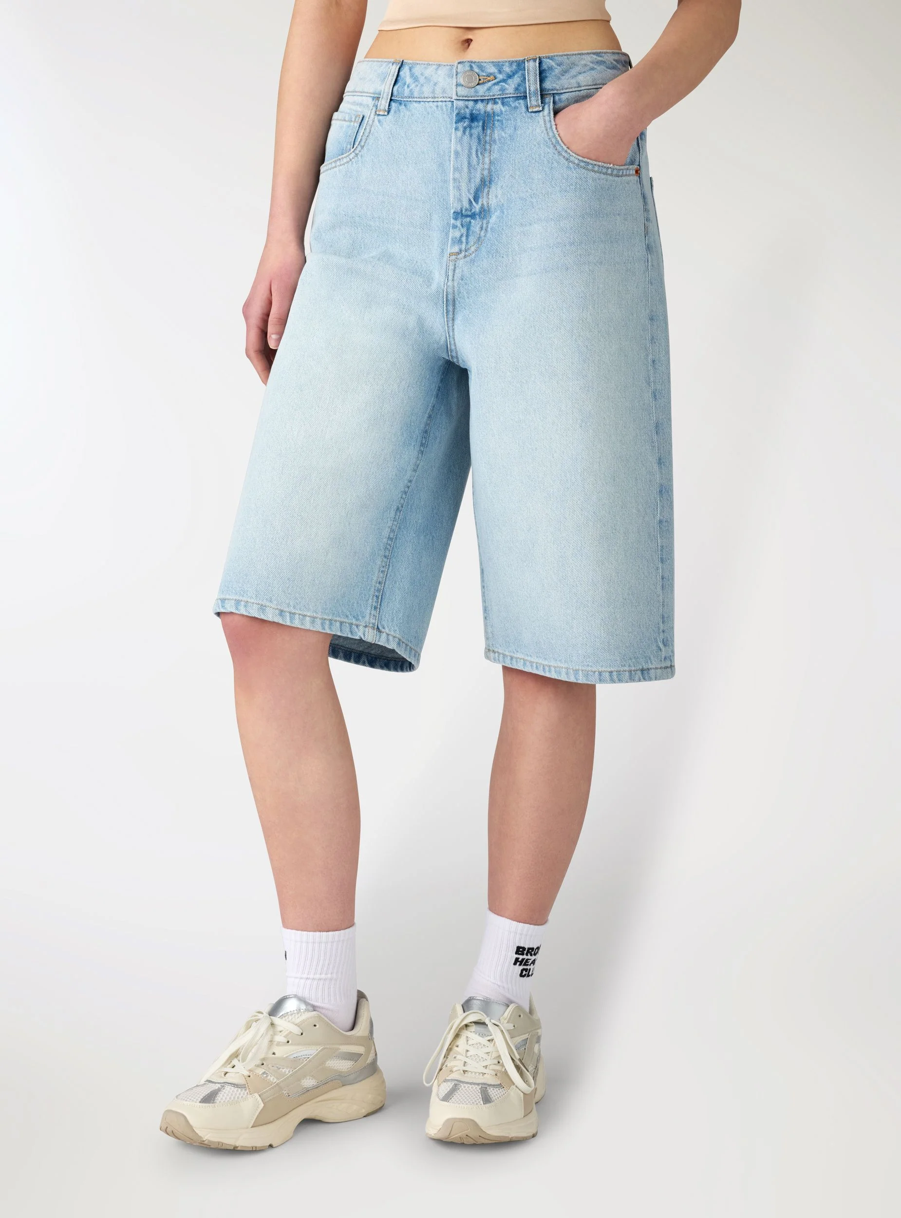 Jorts a cinque tasche con vita alta - Image 2