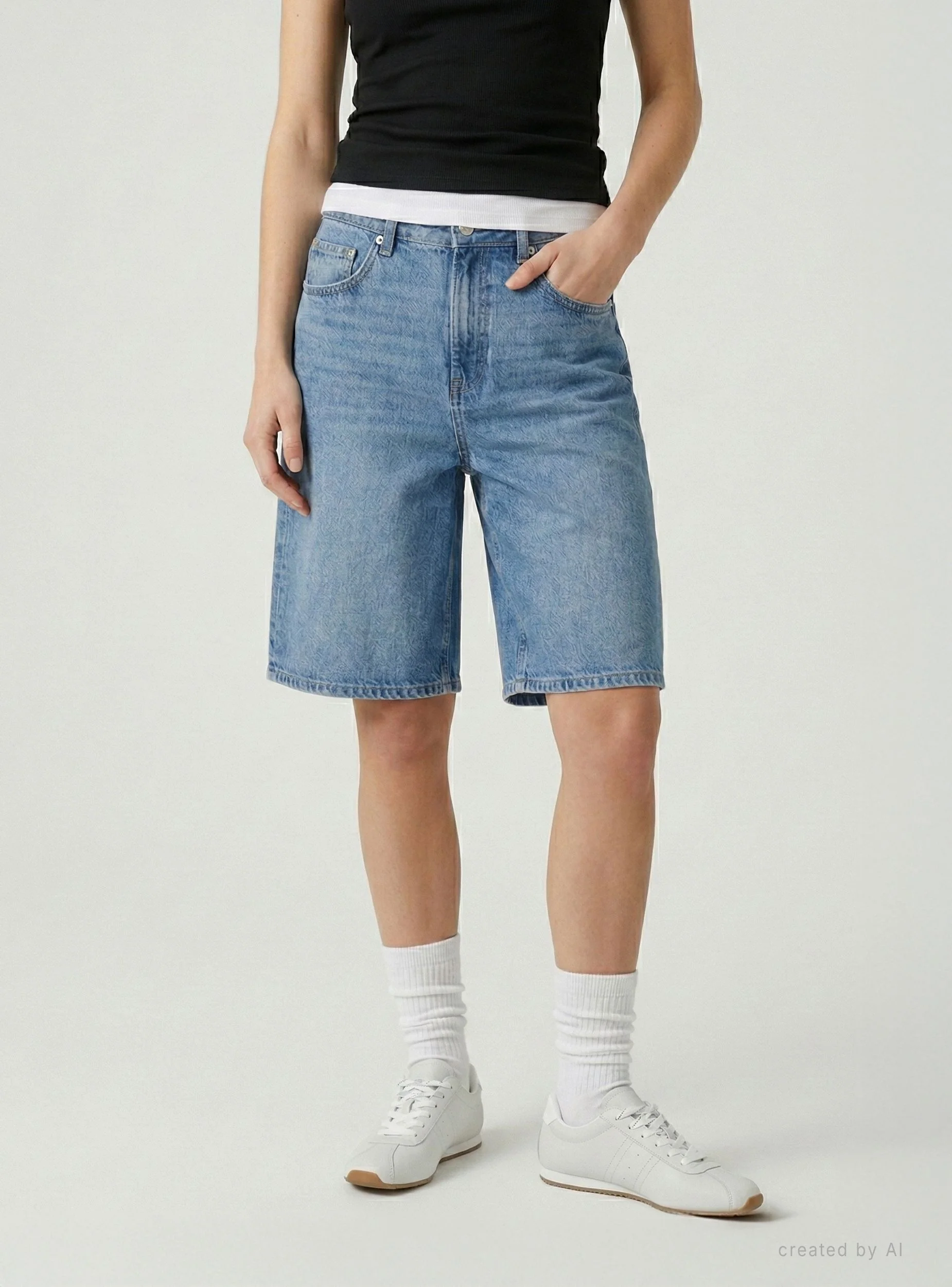 Jorts a gamba lunga con cinque tasche - Image 3