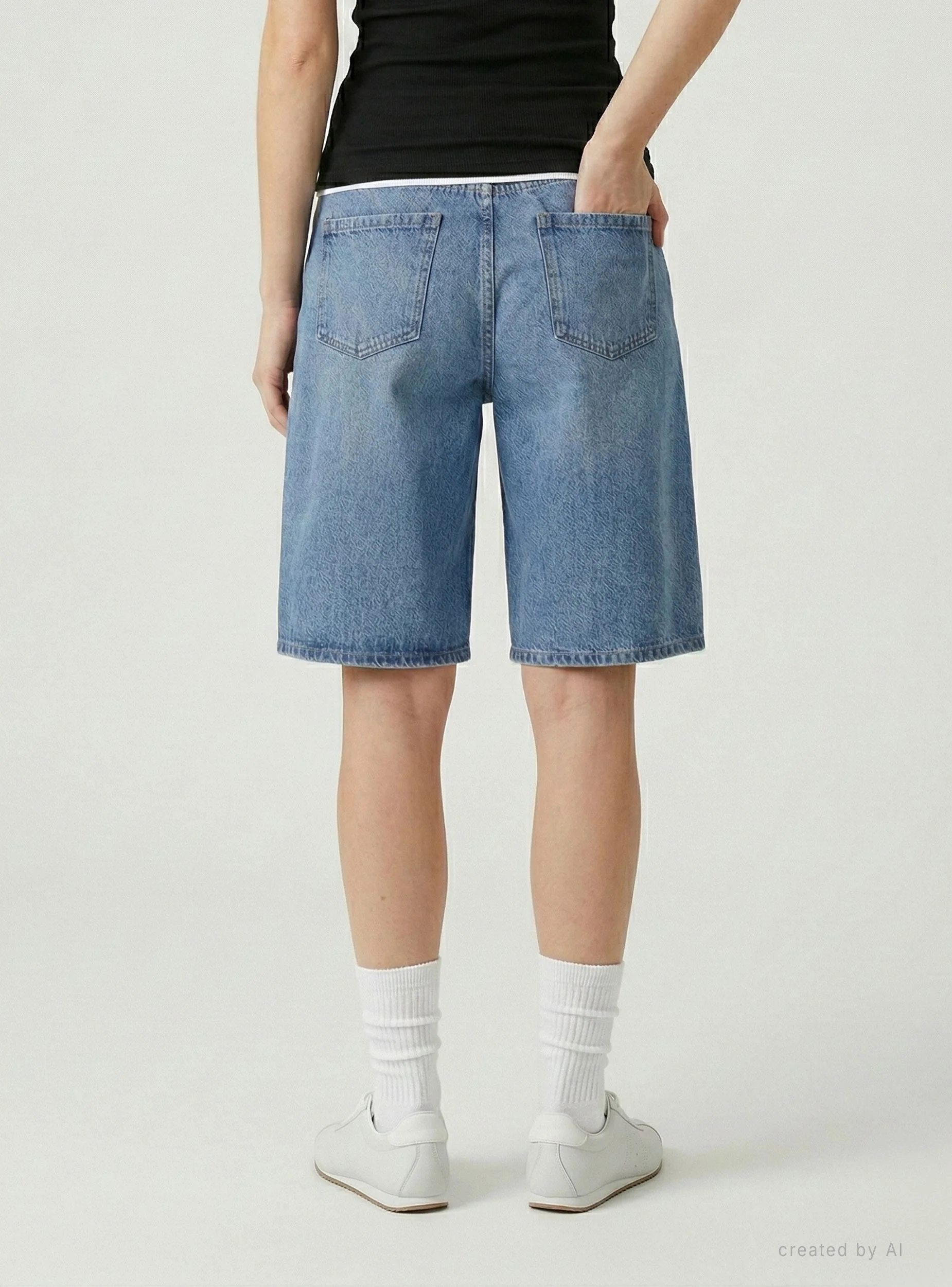 Jorts a gamba lunga con cinque tasche - Image 4