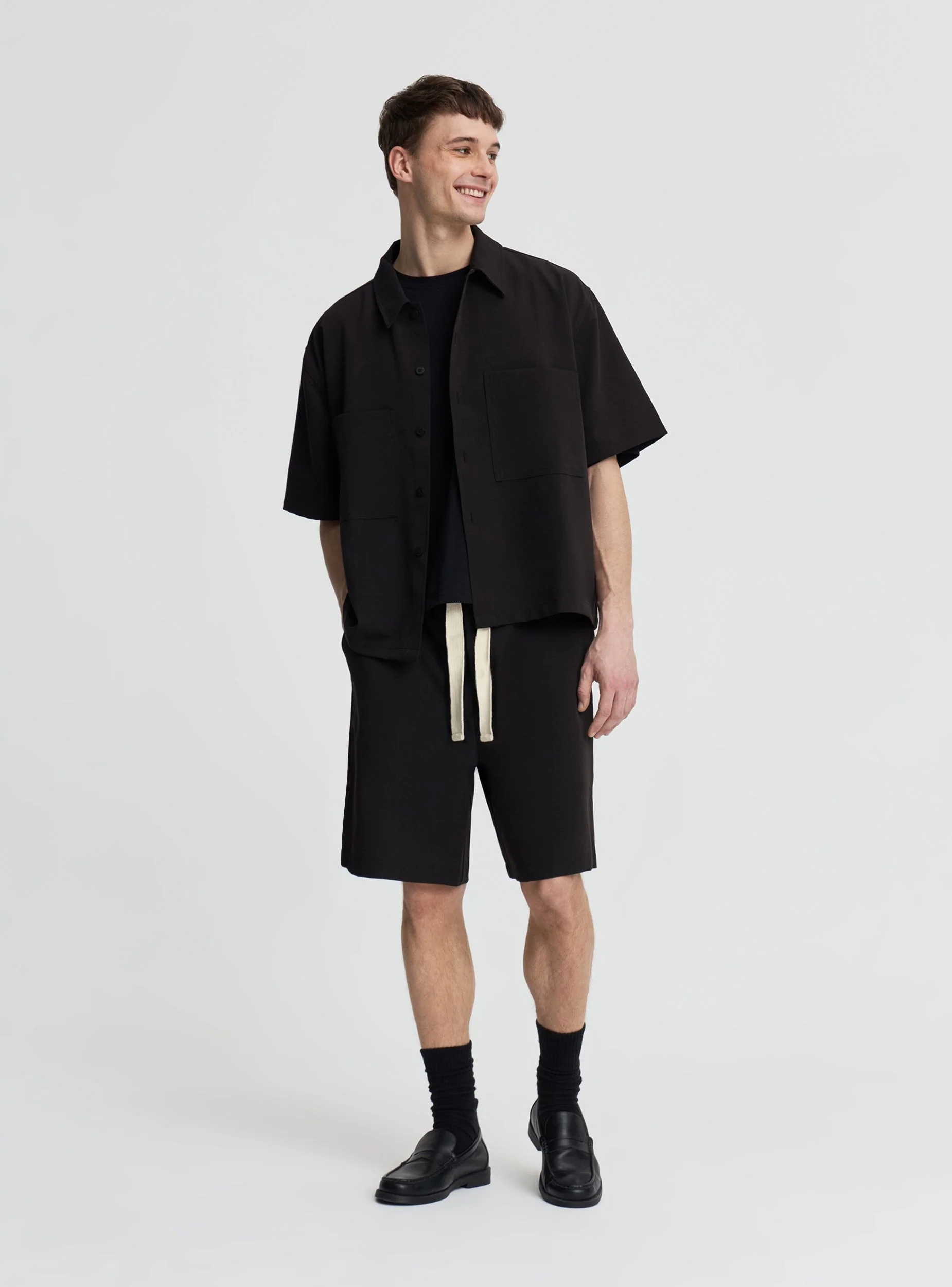 Jorts a tinta unita con coulisse - Image 4