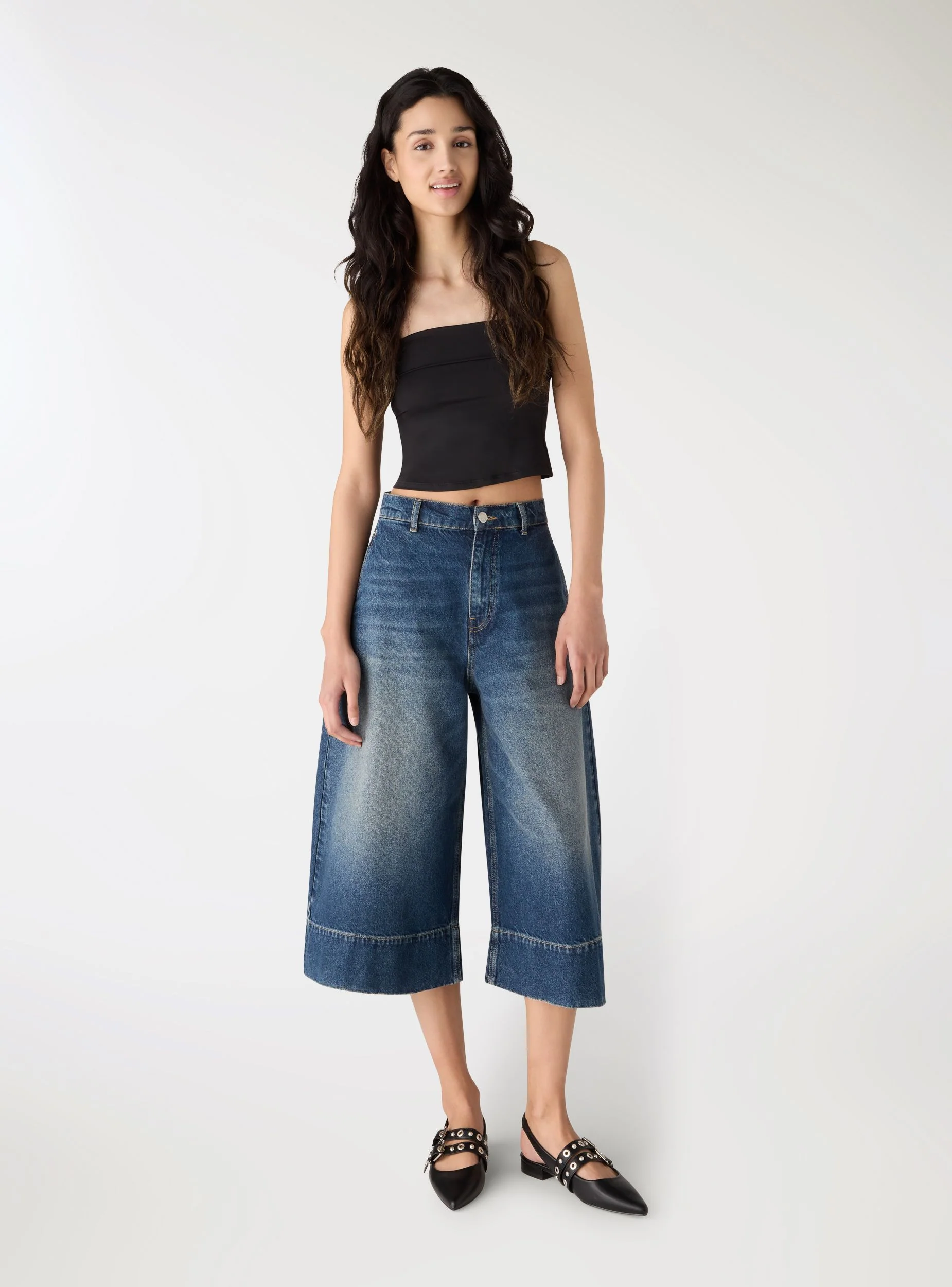 Jorts ampi a vita alta