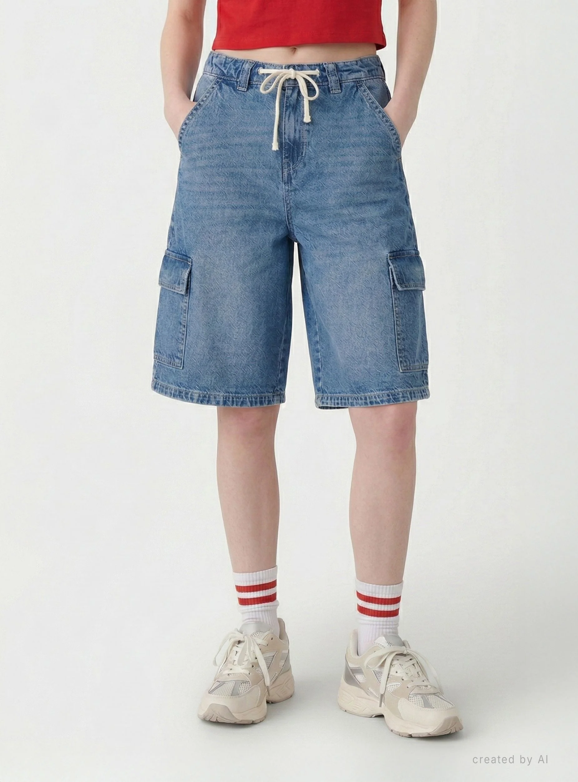 Jorts cargo con tasconi e coulisse - Image 4