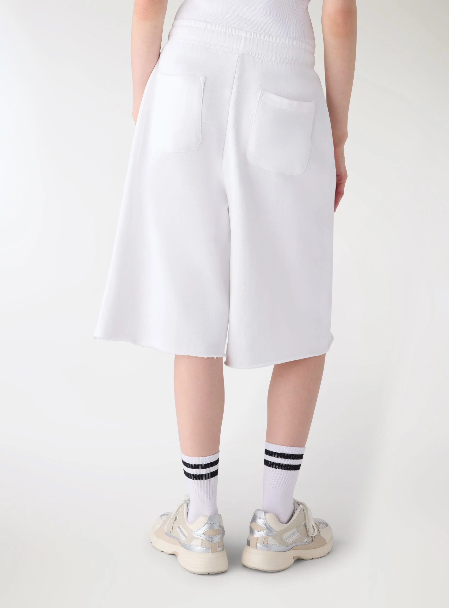Jorts con stampa college e coulisse - Image 3