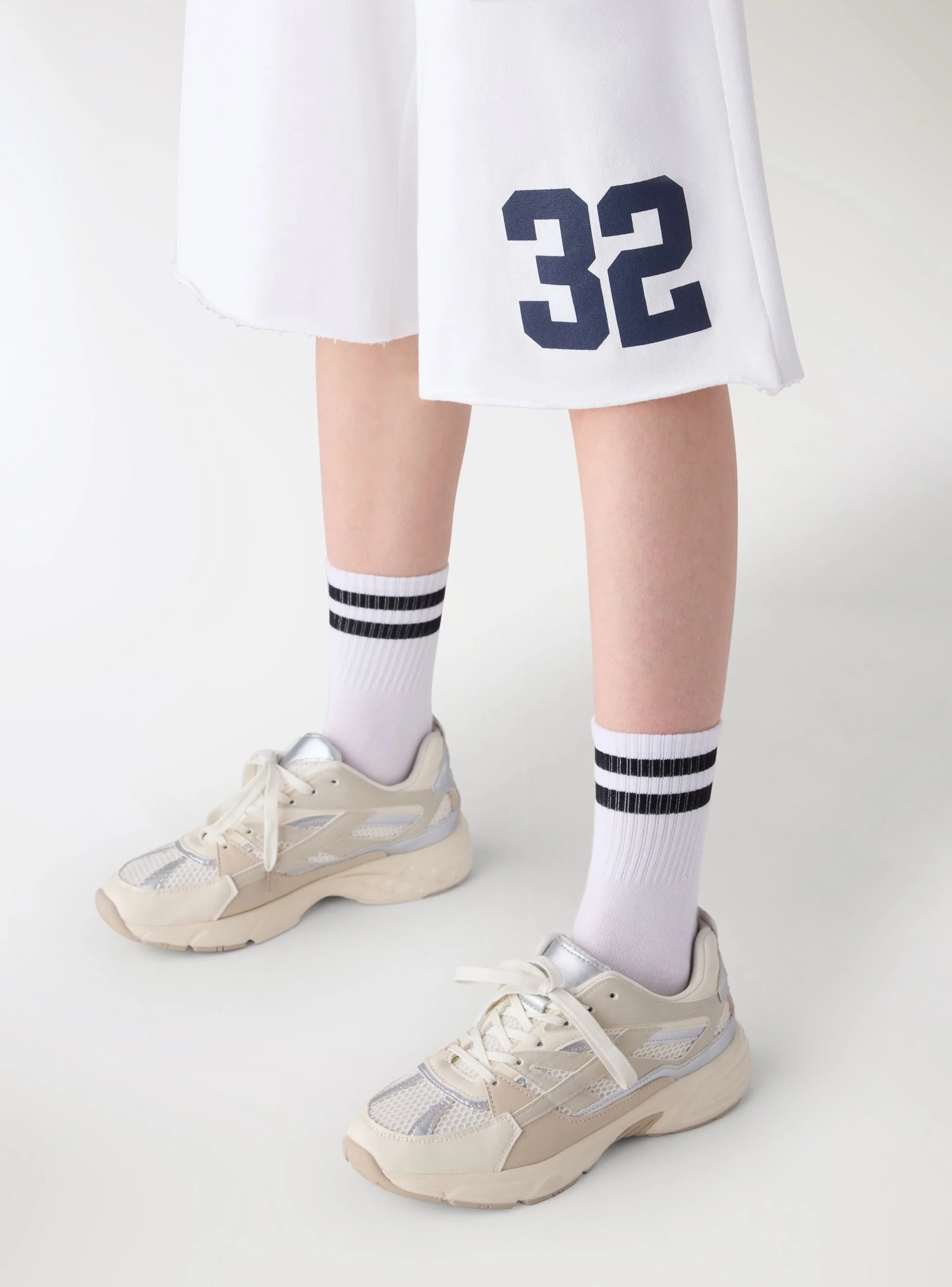 Jorts con stampa college e coulisse - Image 4
