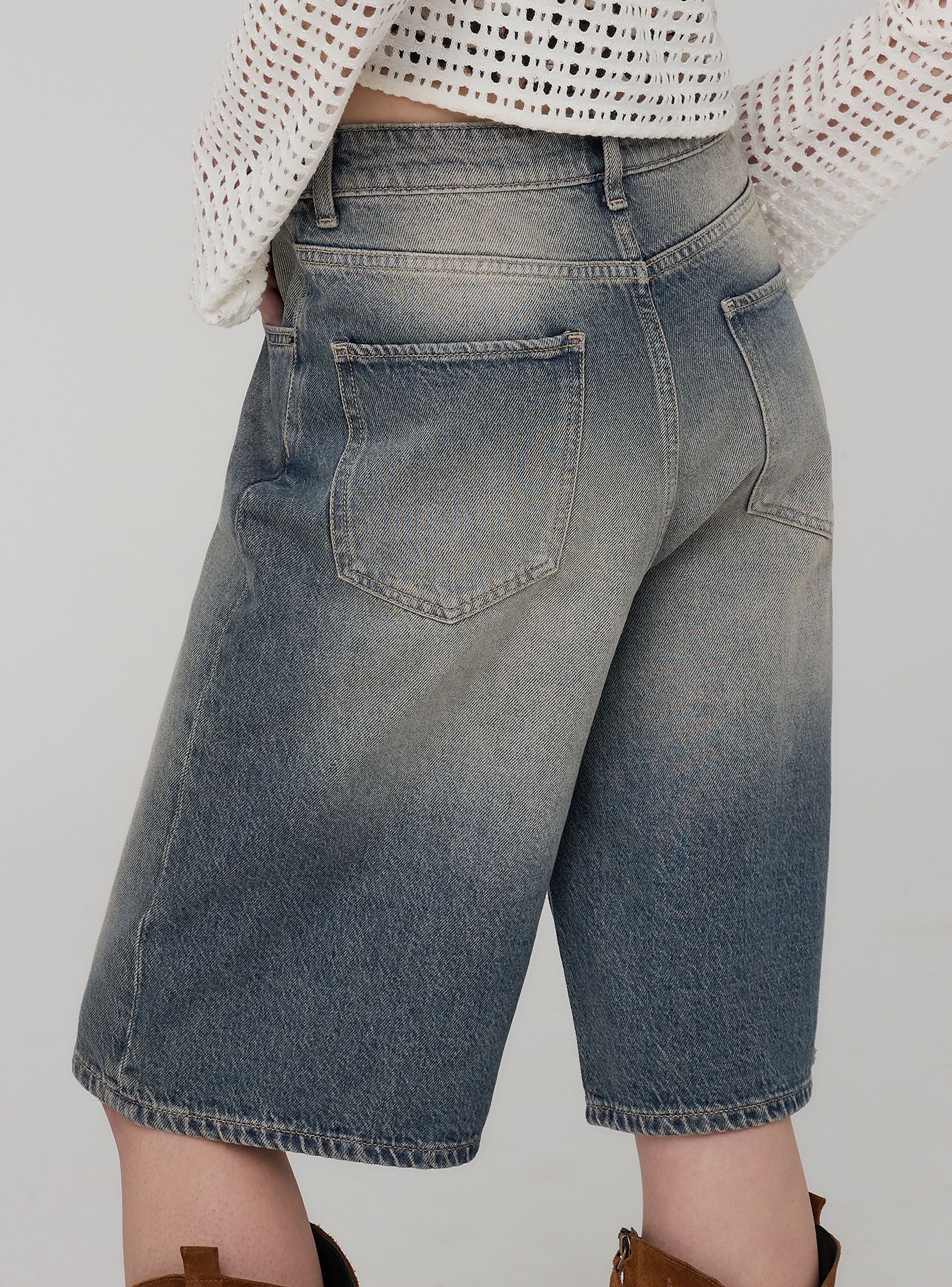 Jorts in denim sovratinti - Image 2