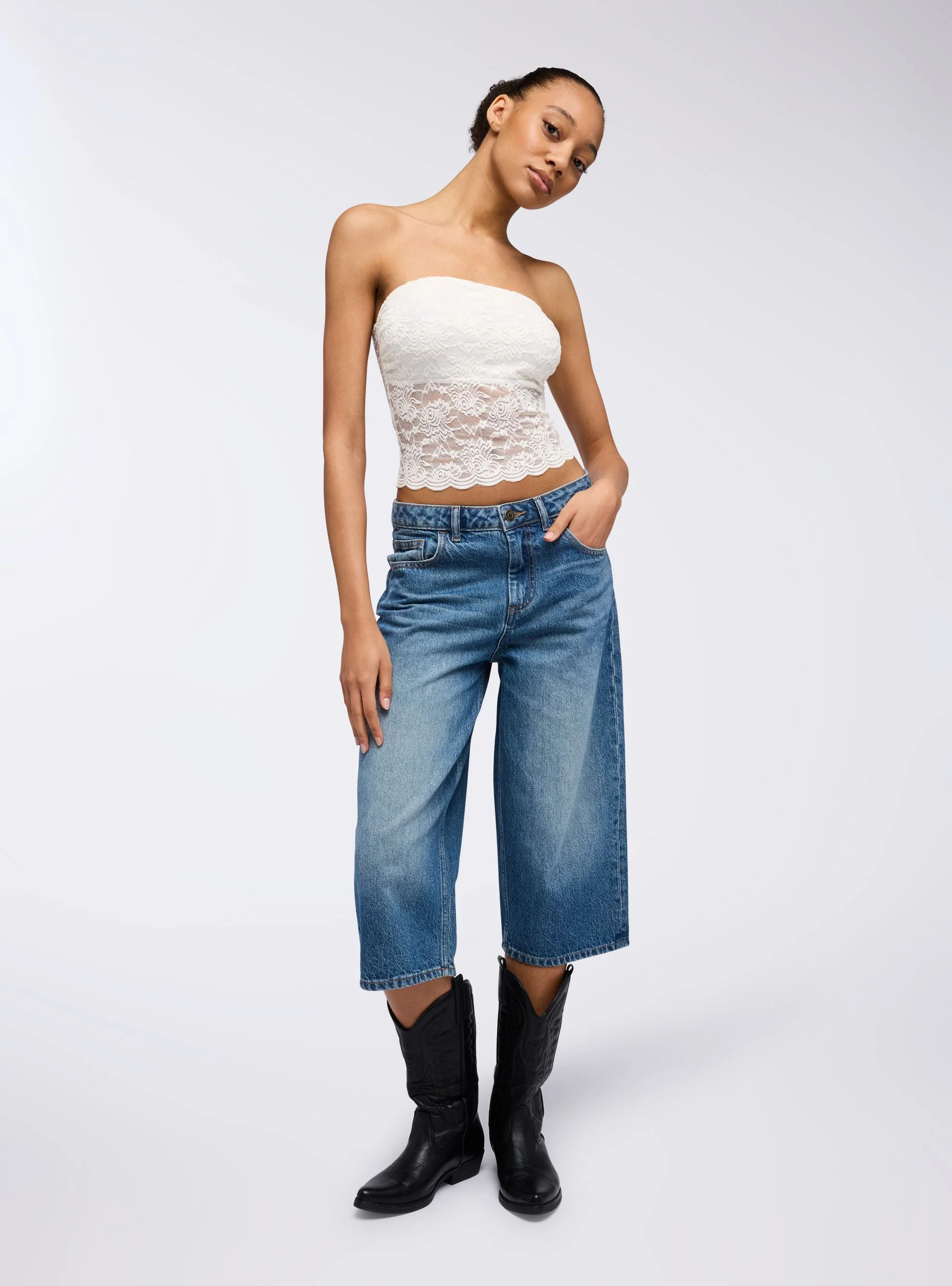 Jorts straight effetto sabbiato - Image 3