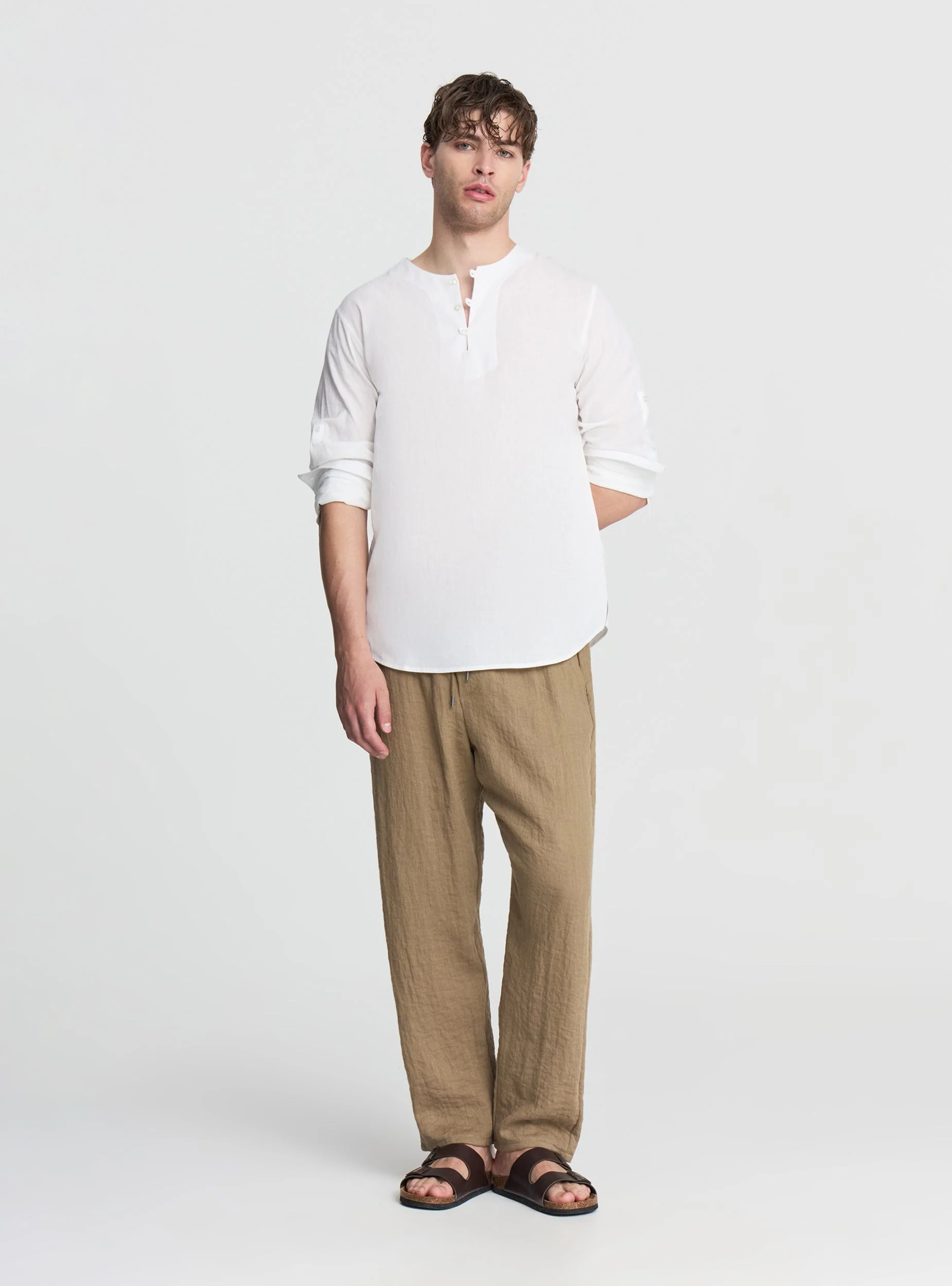 Kaftano in cotone misto lino - Image 2