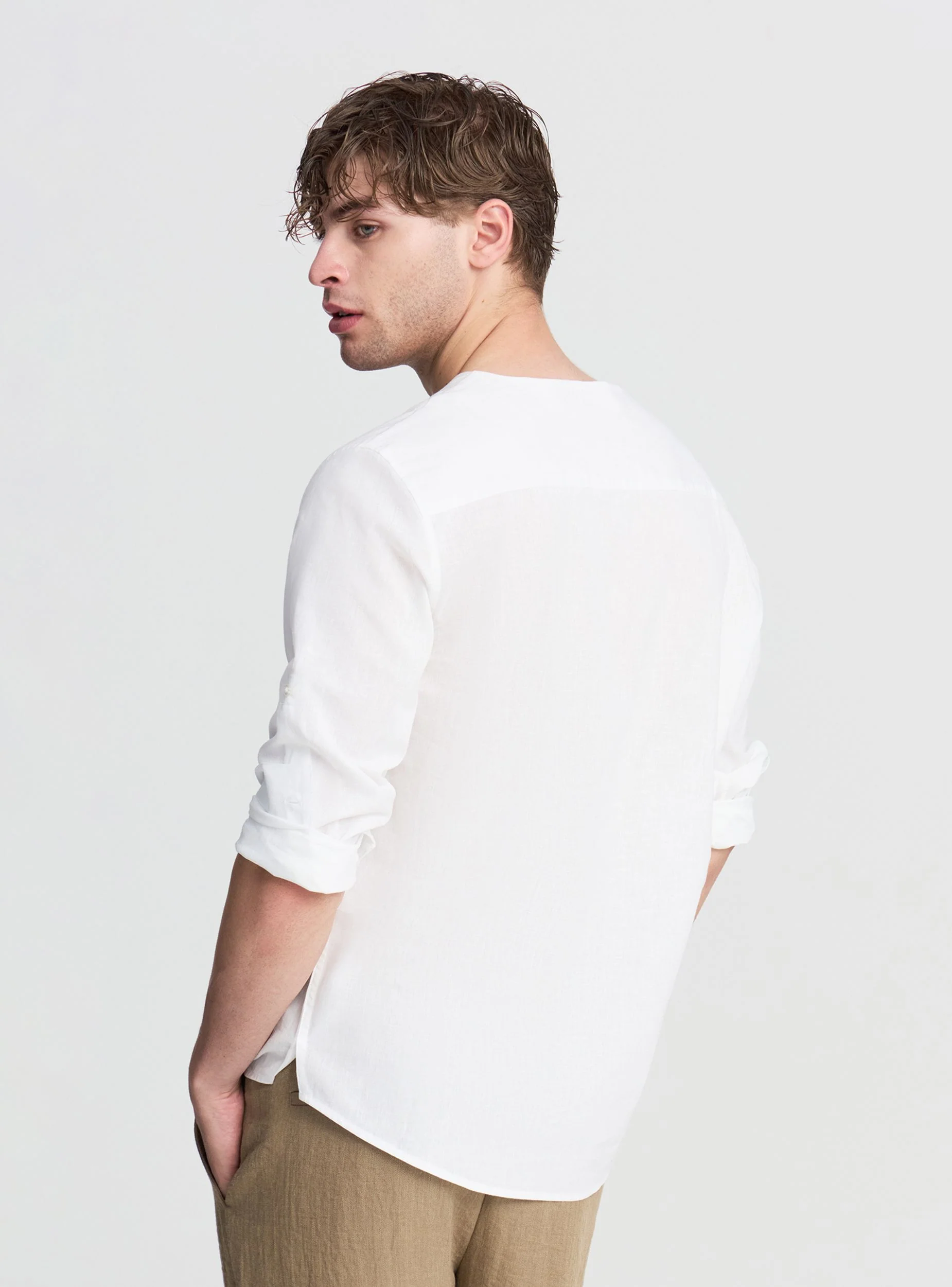 Kaftano in cotone misto lino - Image 3