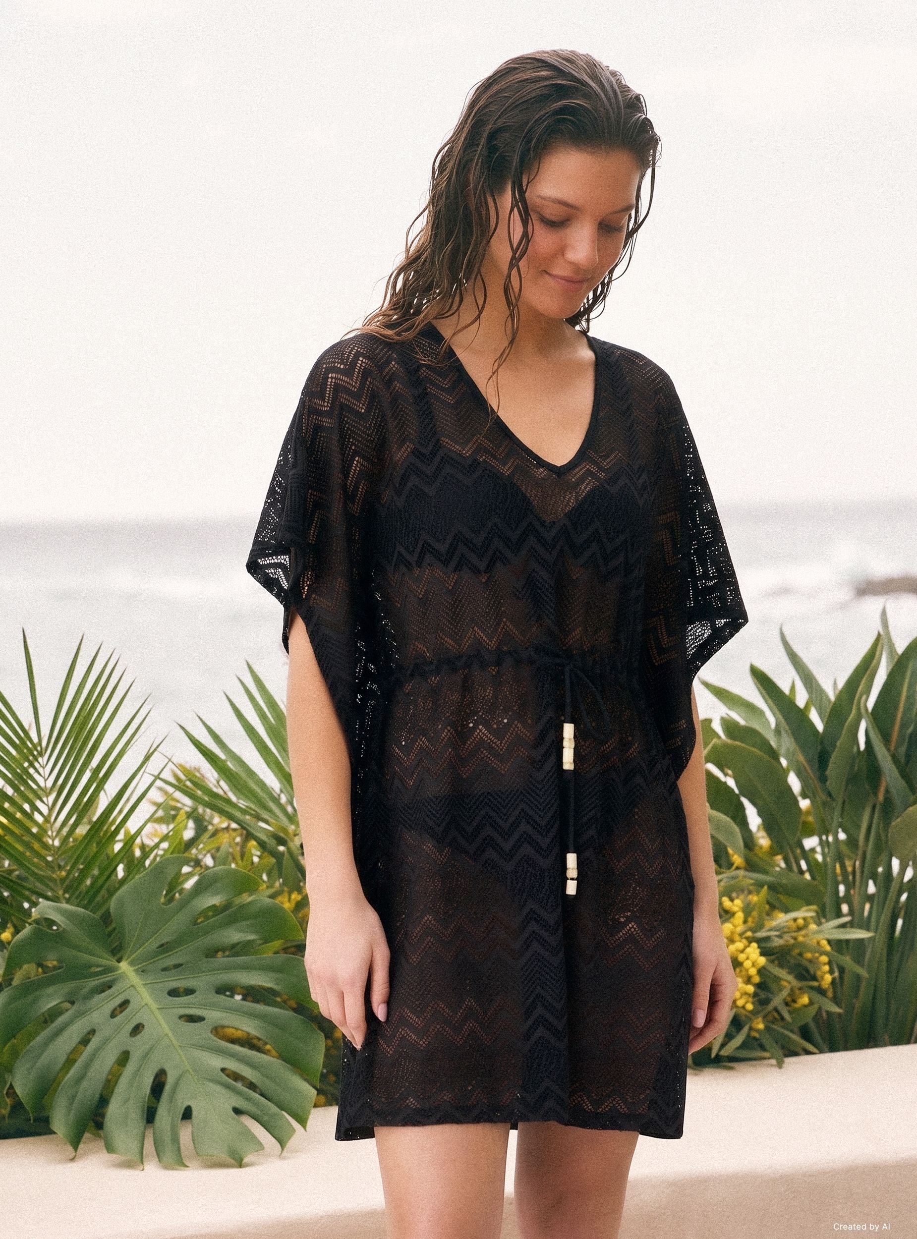 Kaftano in pizzo con coulisse - Image 8