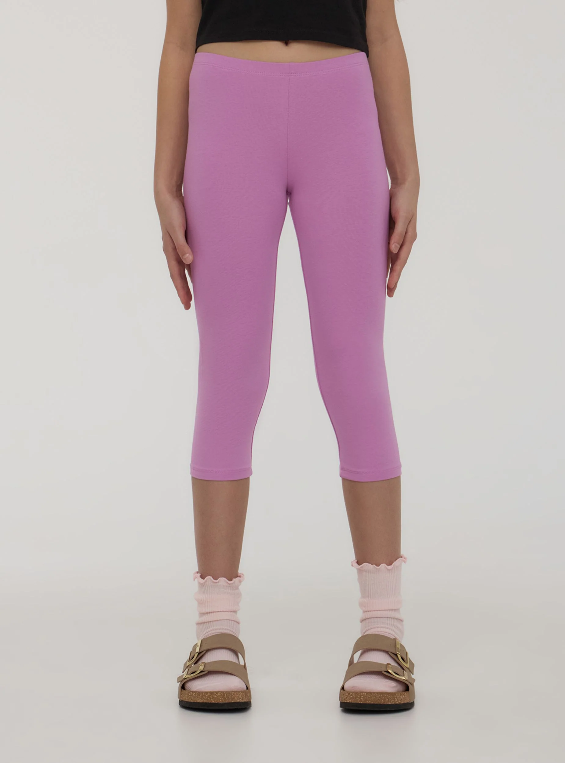 Leggings 3/4 a tinta unita - Image 2