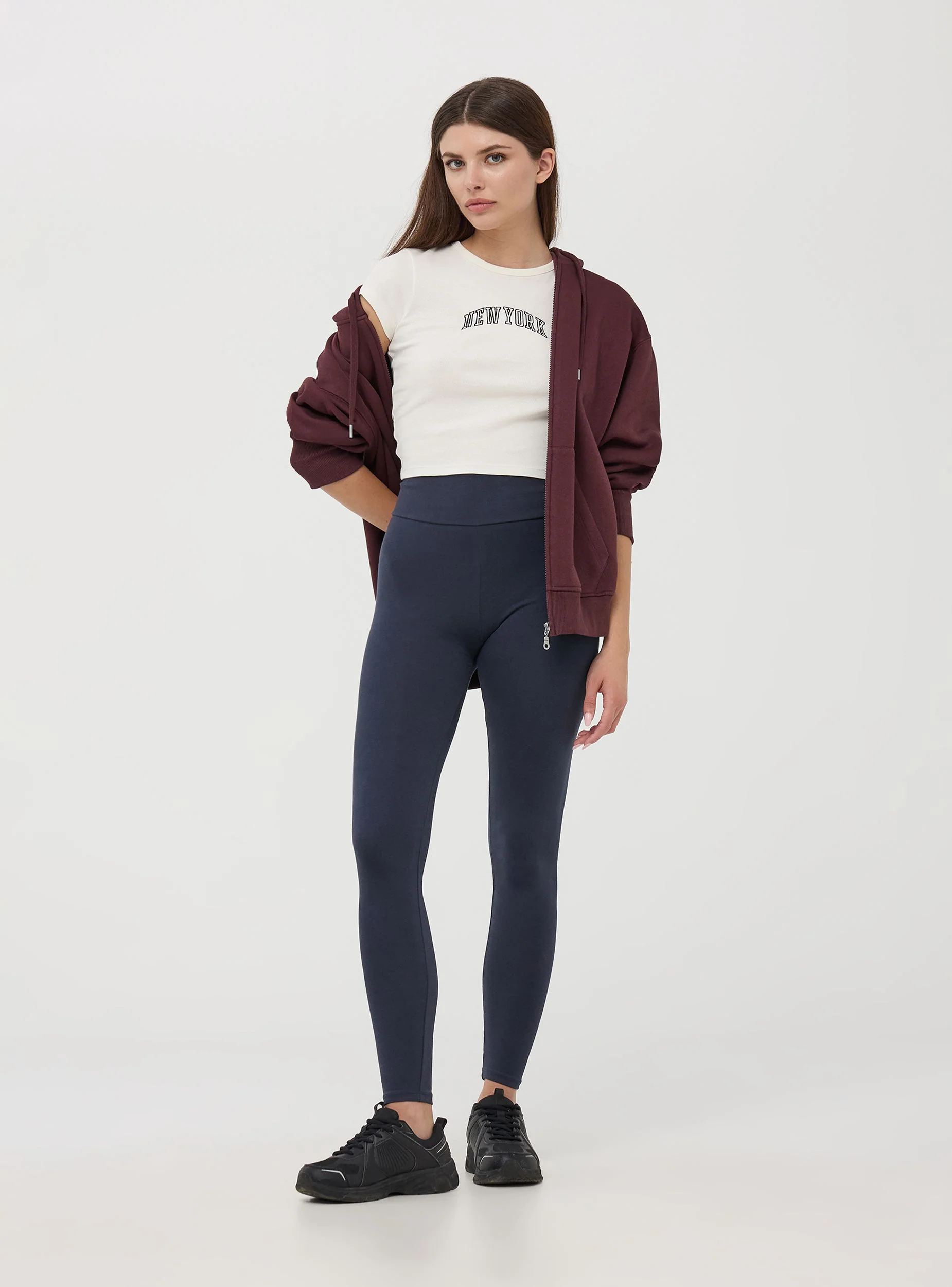 Leggings a vita alta in tessuto pesante - Image 3