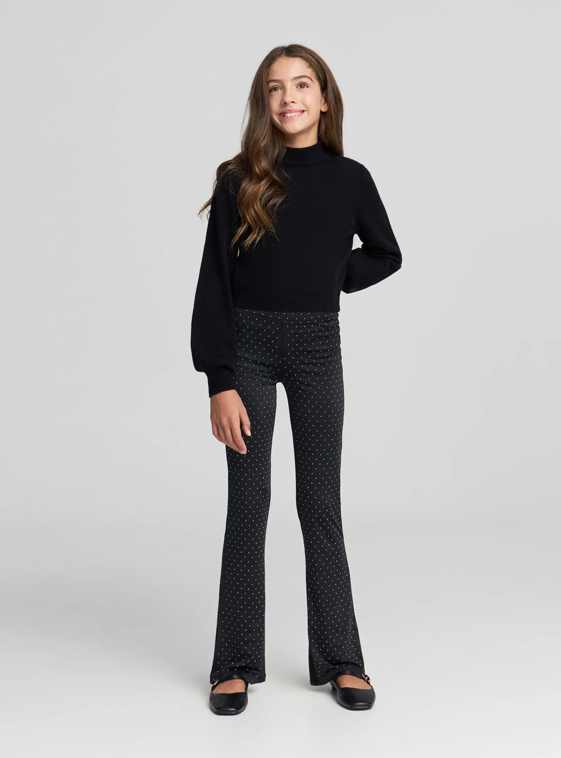 Leggings a zampa con strass