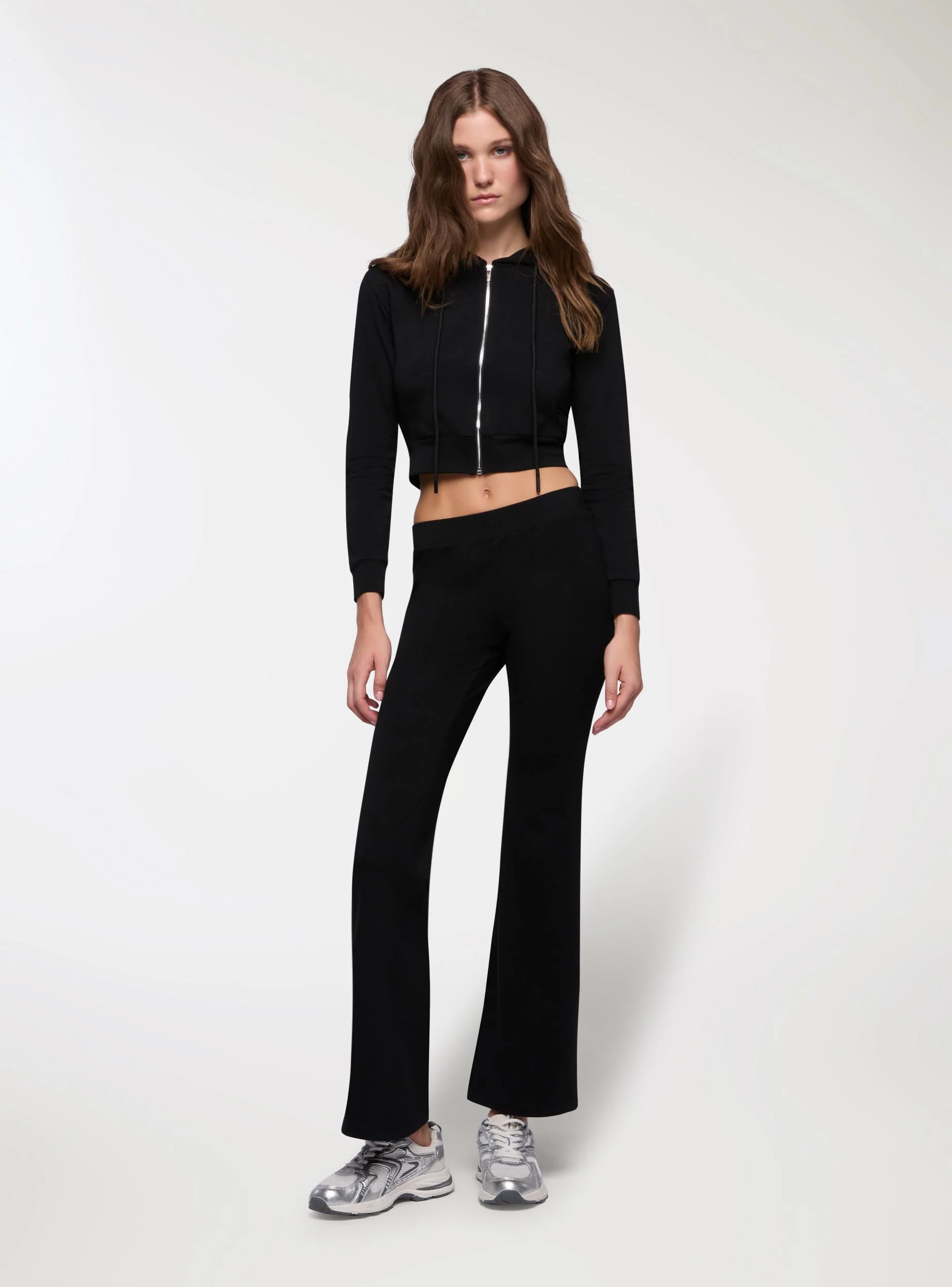 Leggings a zampa tinta unita - Image 3