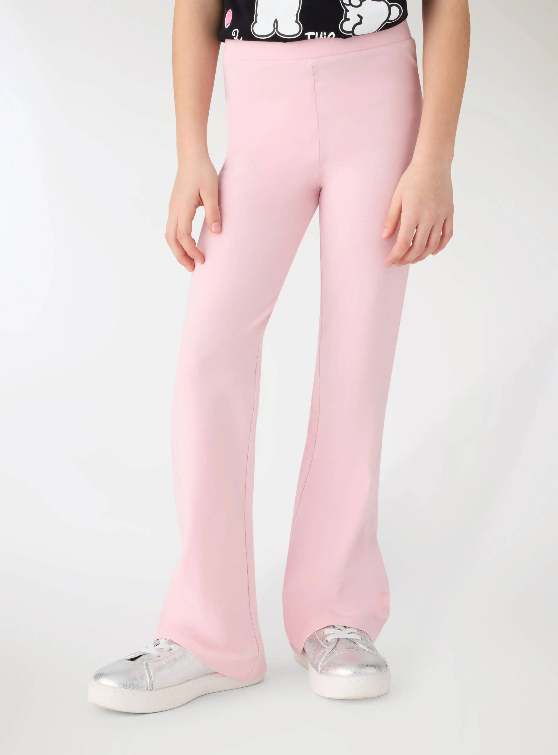 Leggings a zampa tinta unita - Image 3