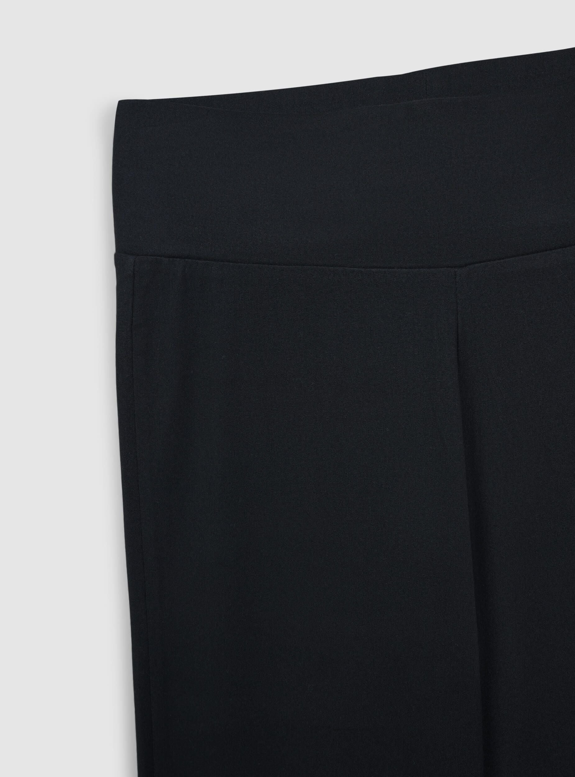 Leggings a zampa tinta unita tessuto caldo - Image 5