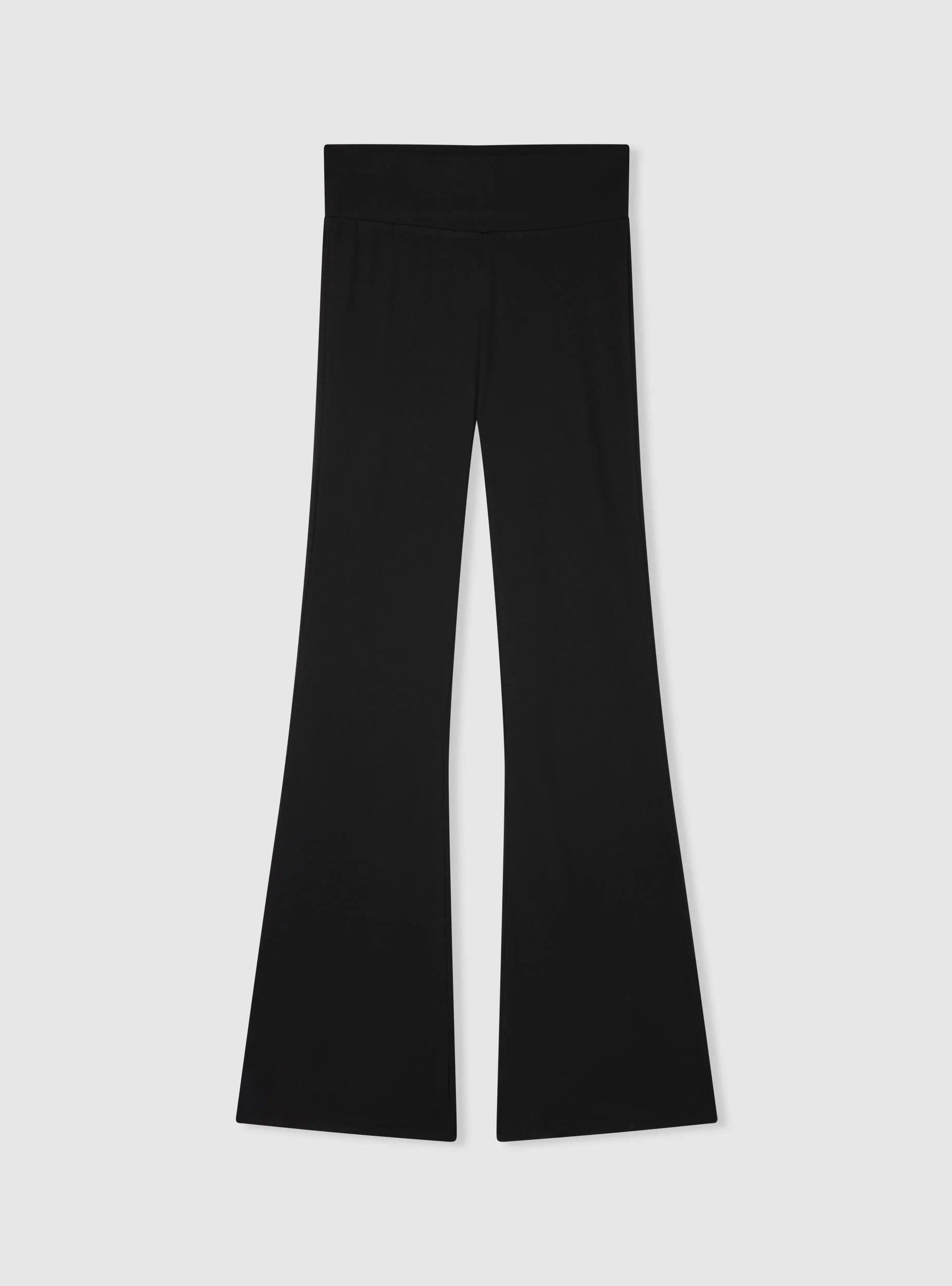Leggings a zampa tinta unita tessuto caldo - Image 7