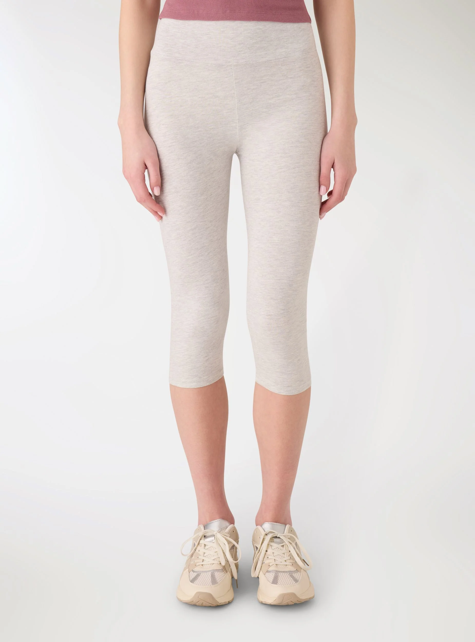 Leggings capri a tinta unita - Image 2