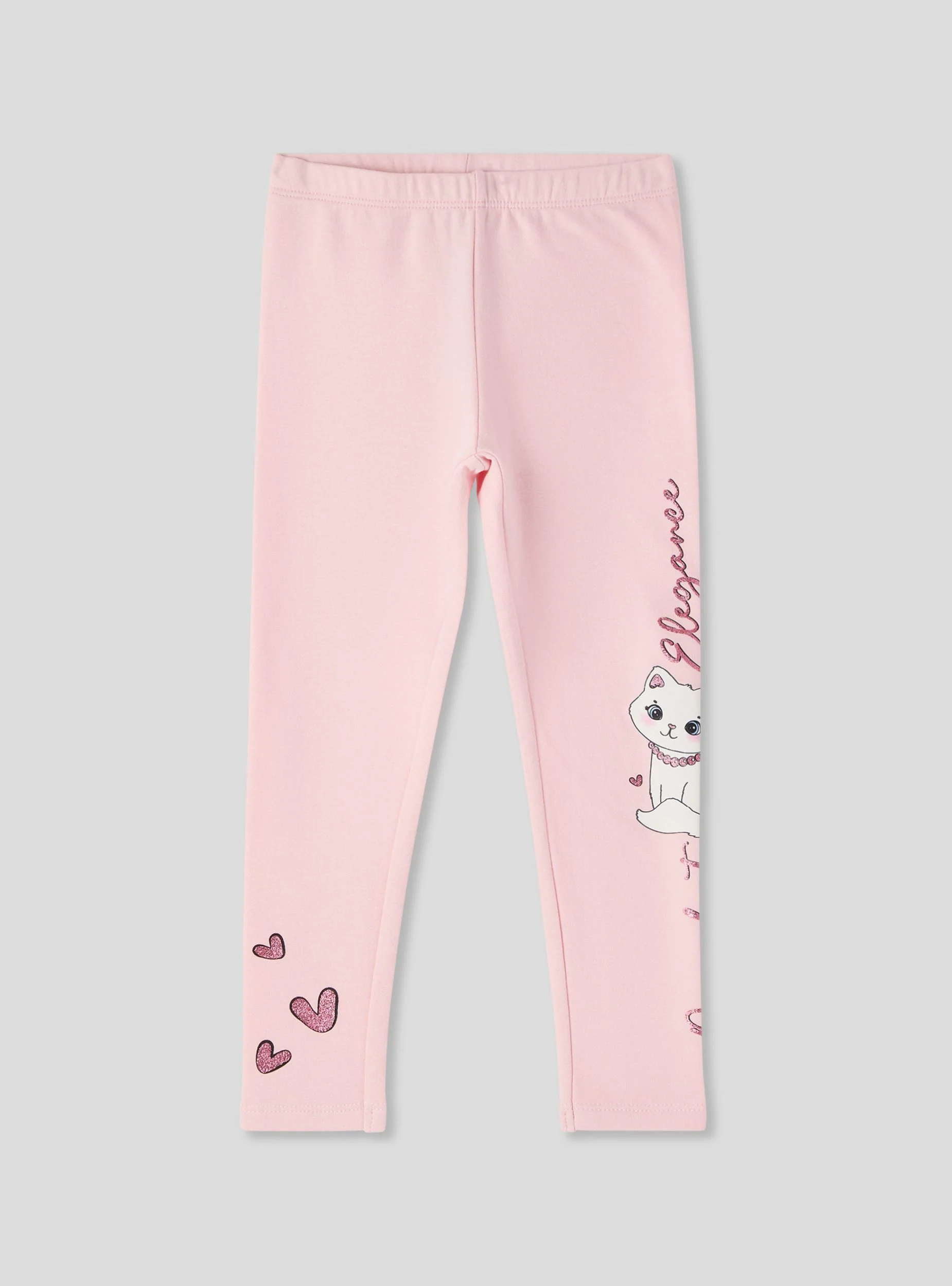 Leggings con gattino e dettagli glitterati - Image 4