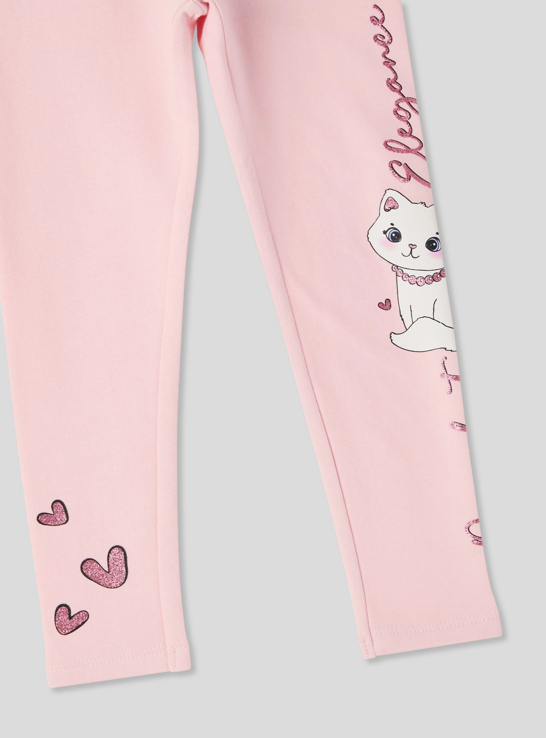 Leggings con gattino e dettagli glitterati - Image 5