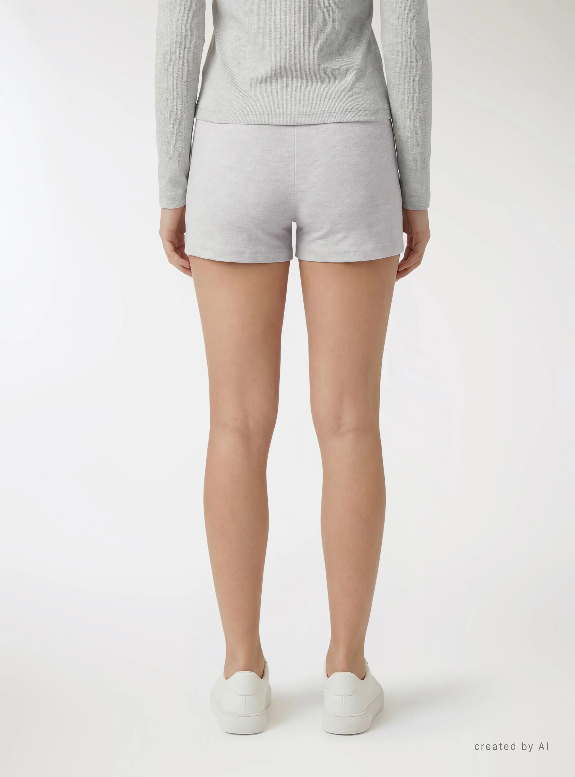 Leggings corti a tinta unita - Image 4