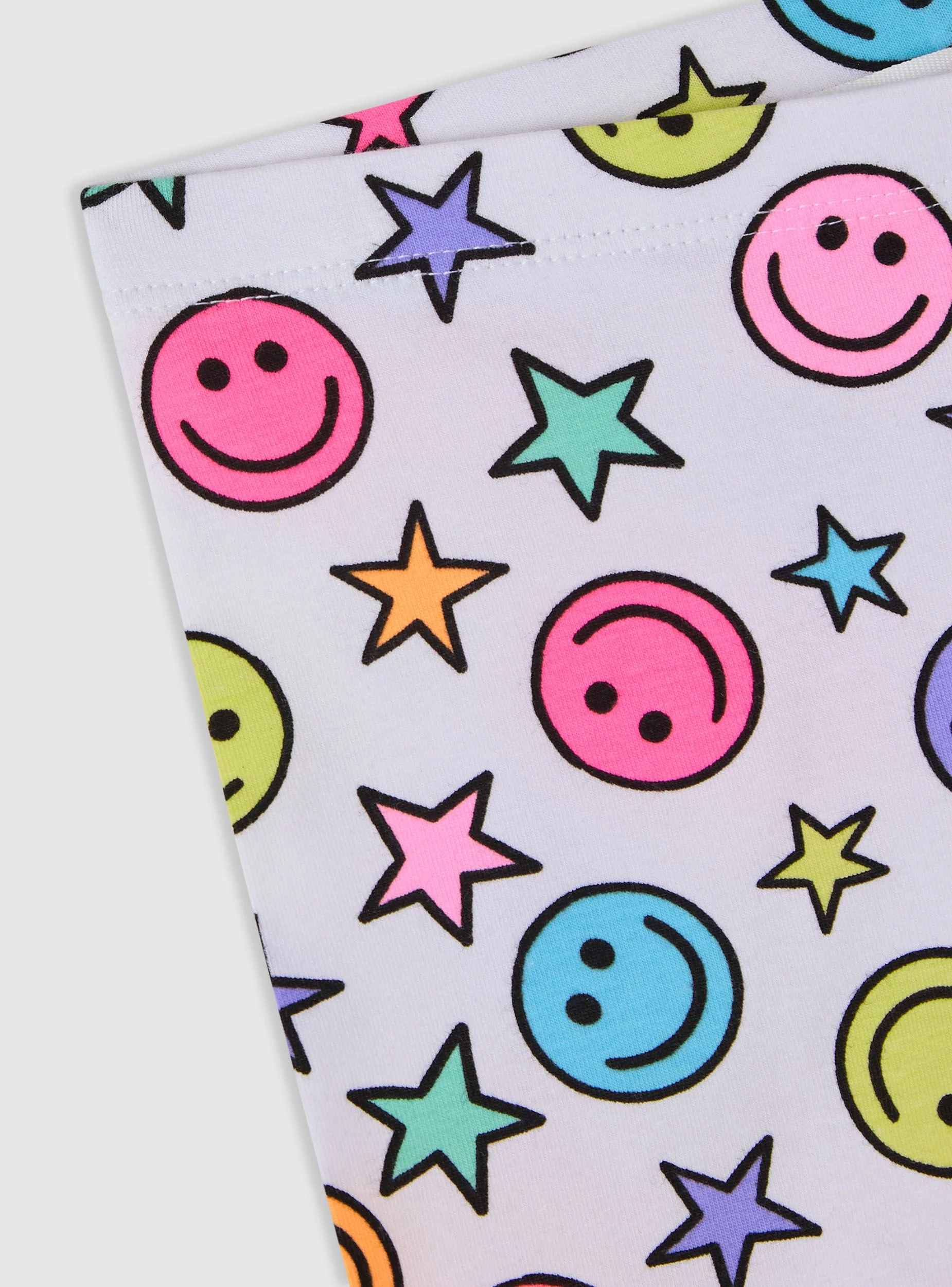 Leggings corti con stampa smile - Image 3