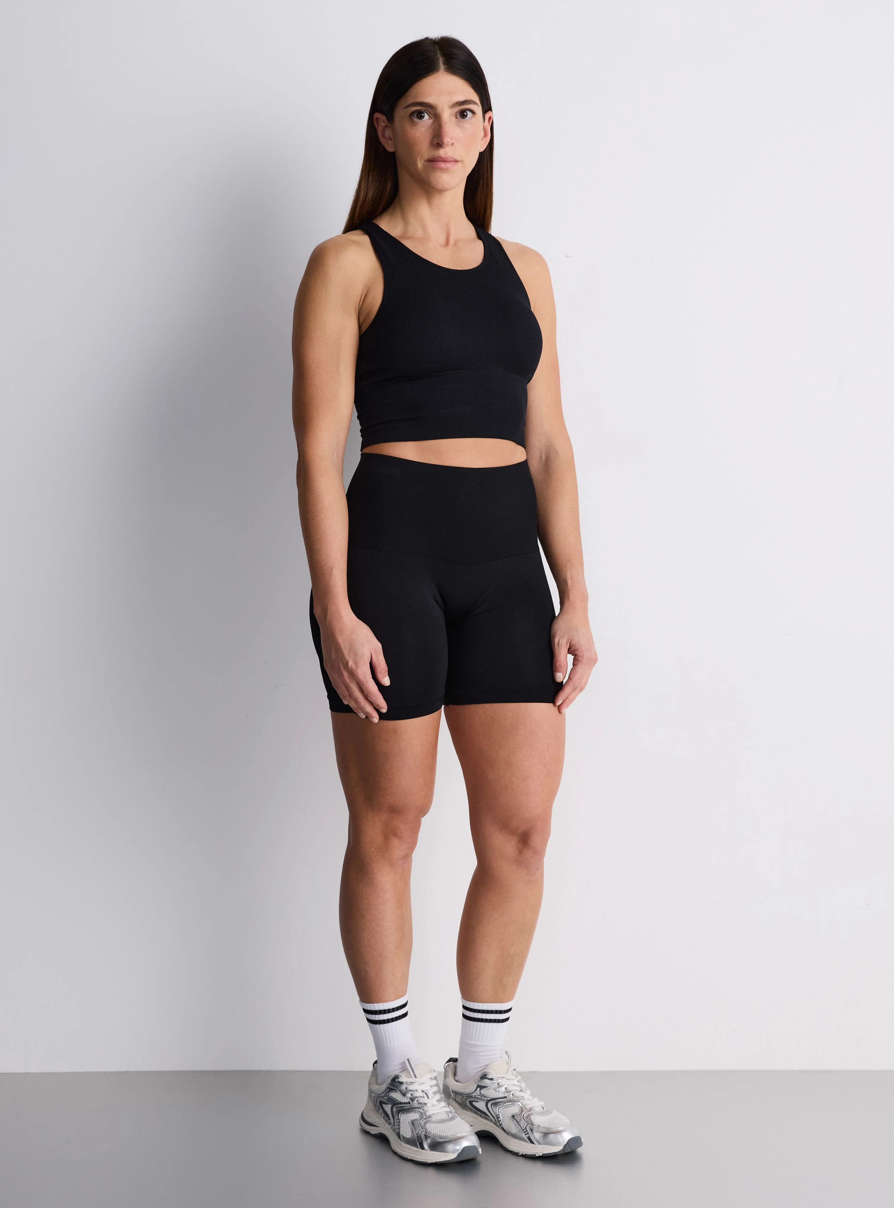 Leggings culotte sportivo tinta unita - Image 2