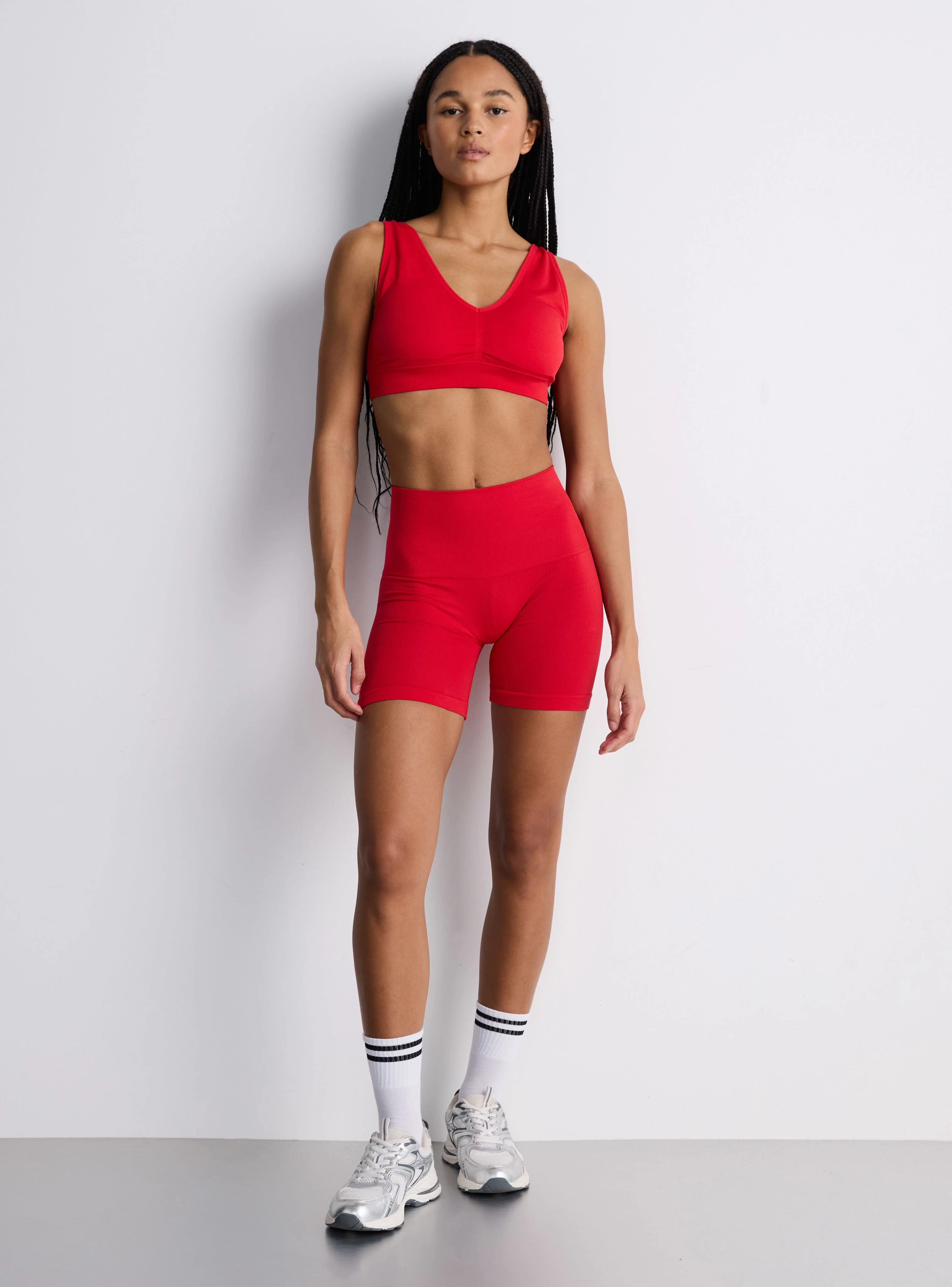 Leggings culotte sportivo tinta unita - Image 2