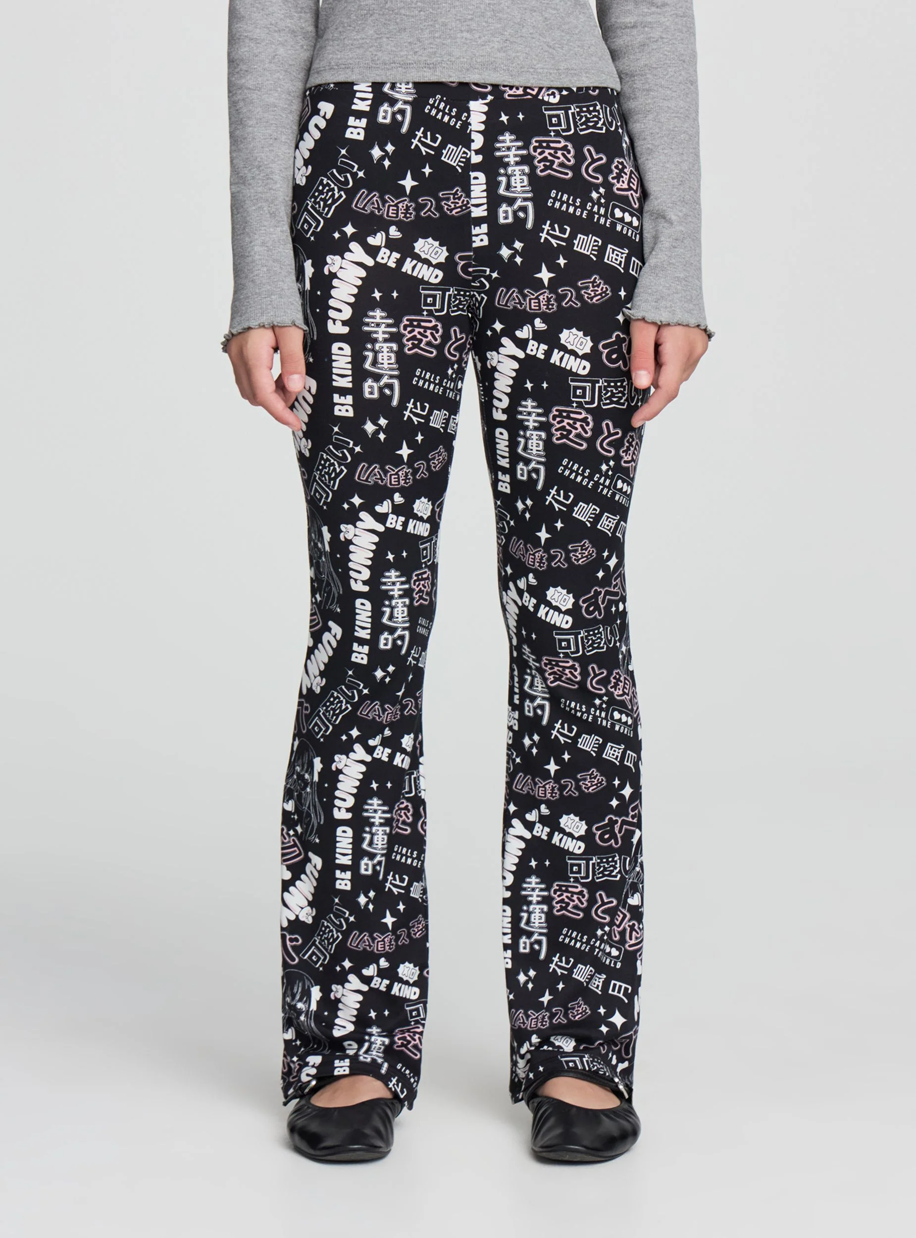 Leggings flared stampa manga - Image 3