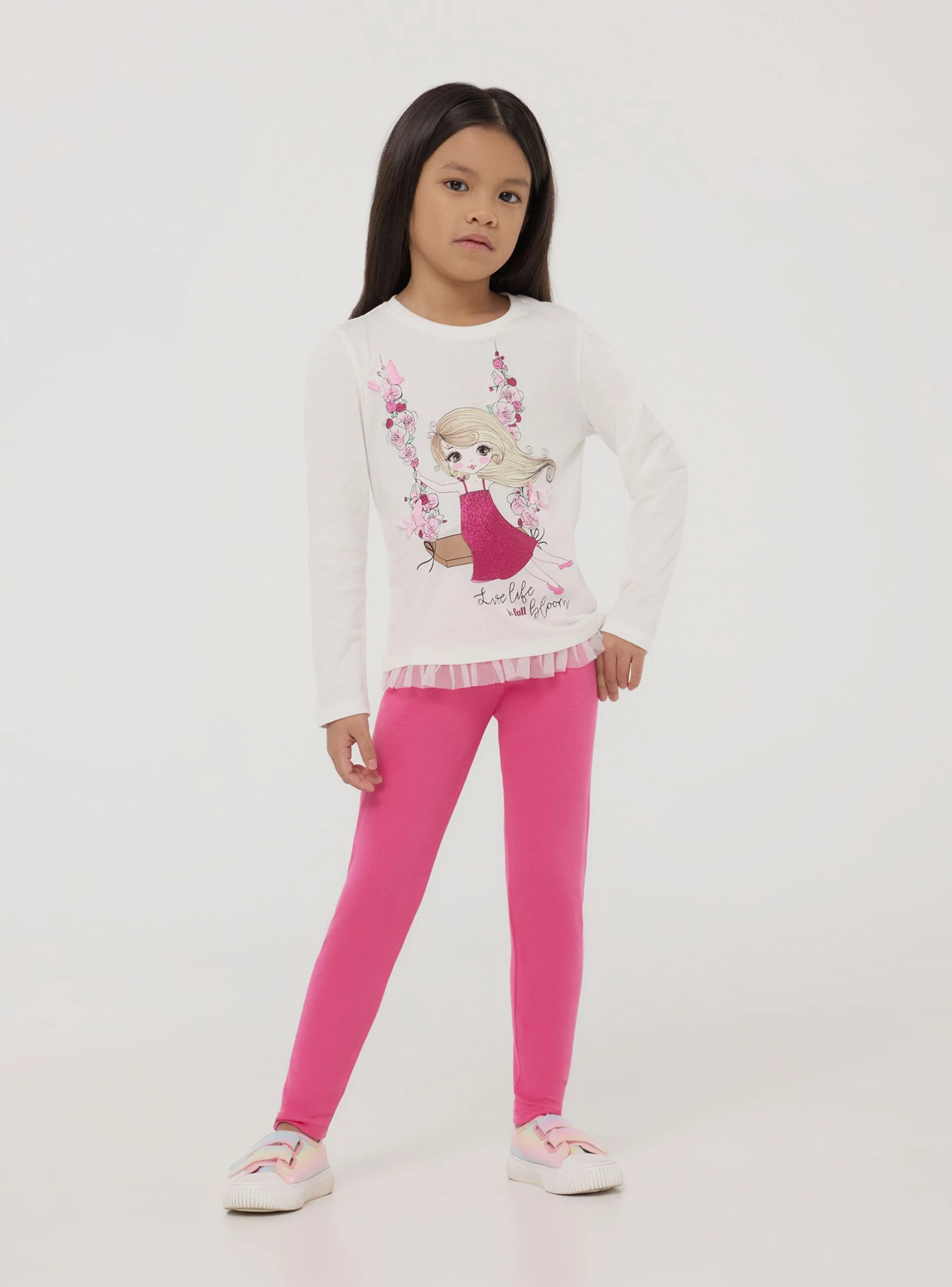 Leggings jersey stretch tinta unita - Image 3