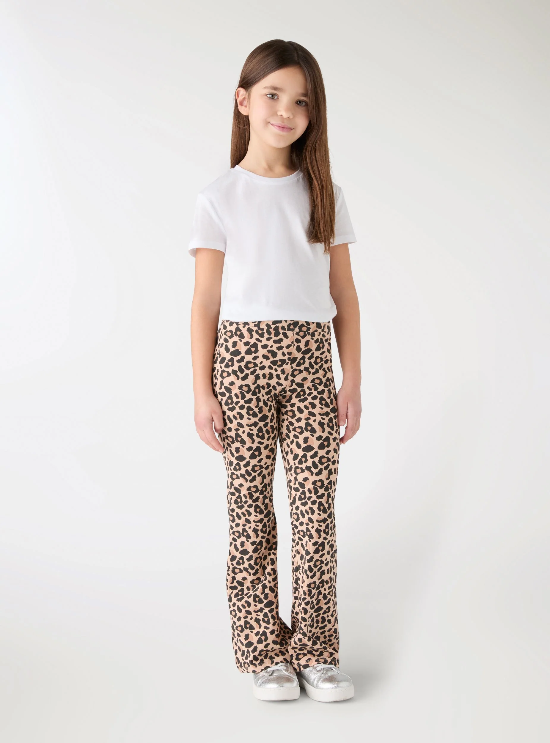 Leggings lunghi a zampa animalier