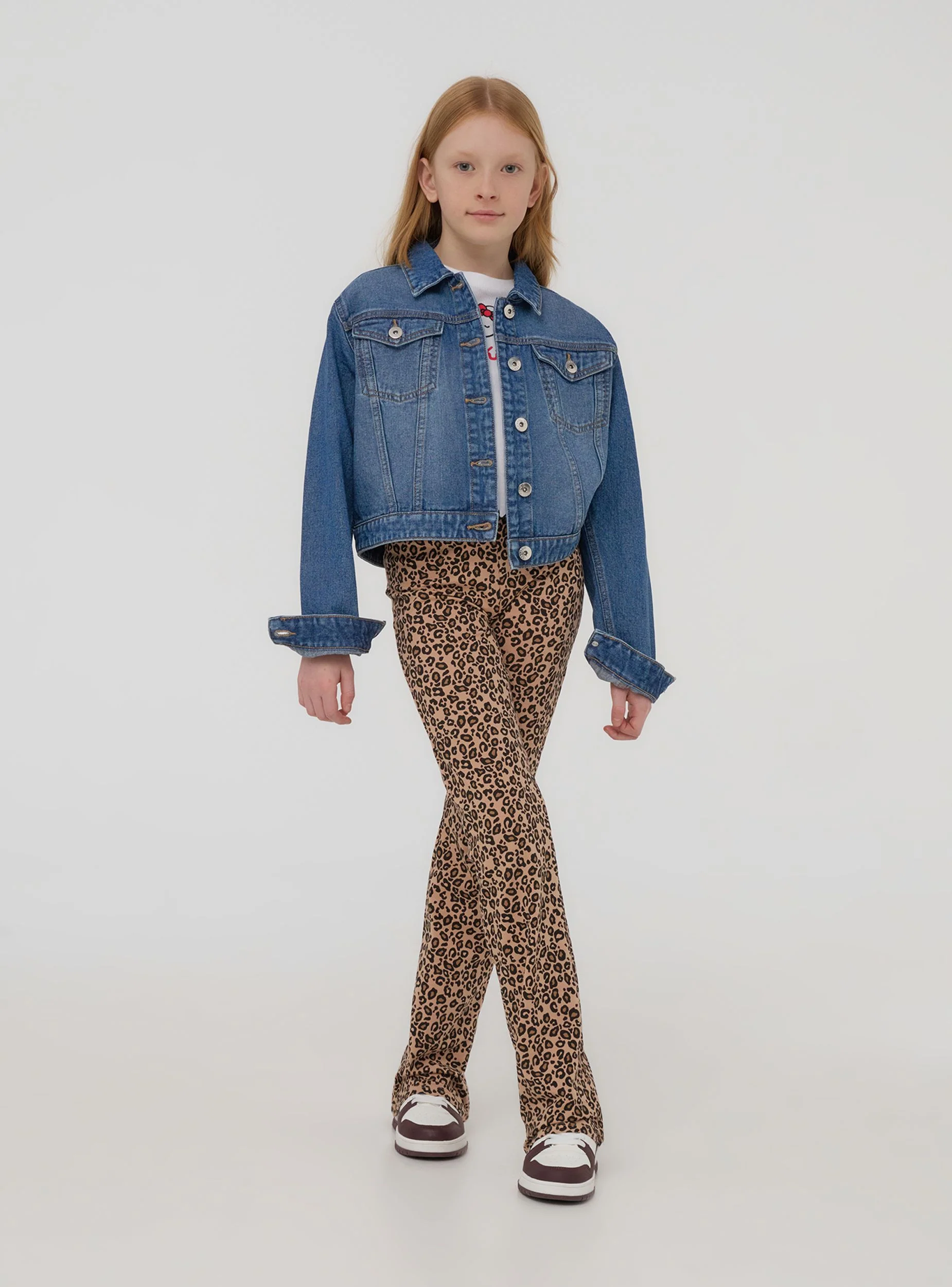 Leggings lunghi a zampa maculati - Image 2