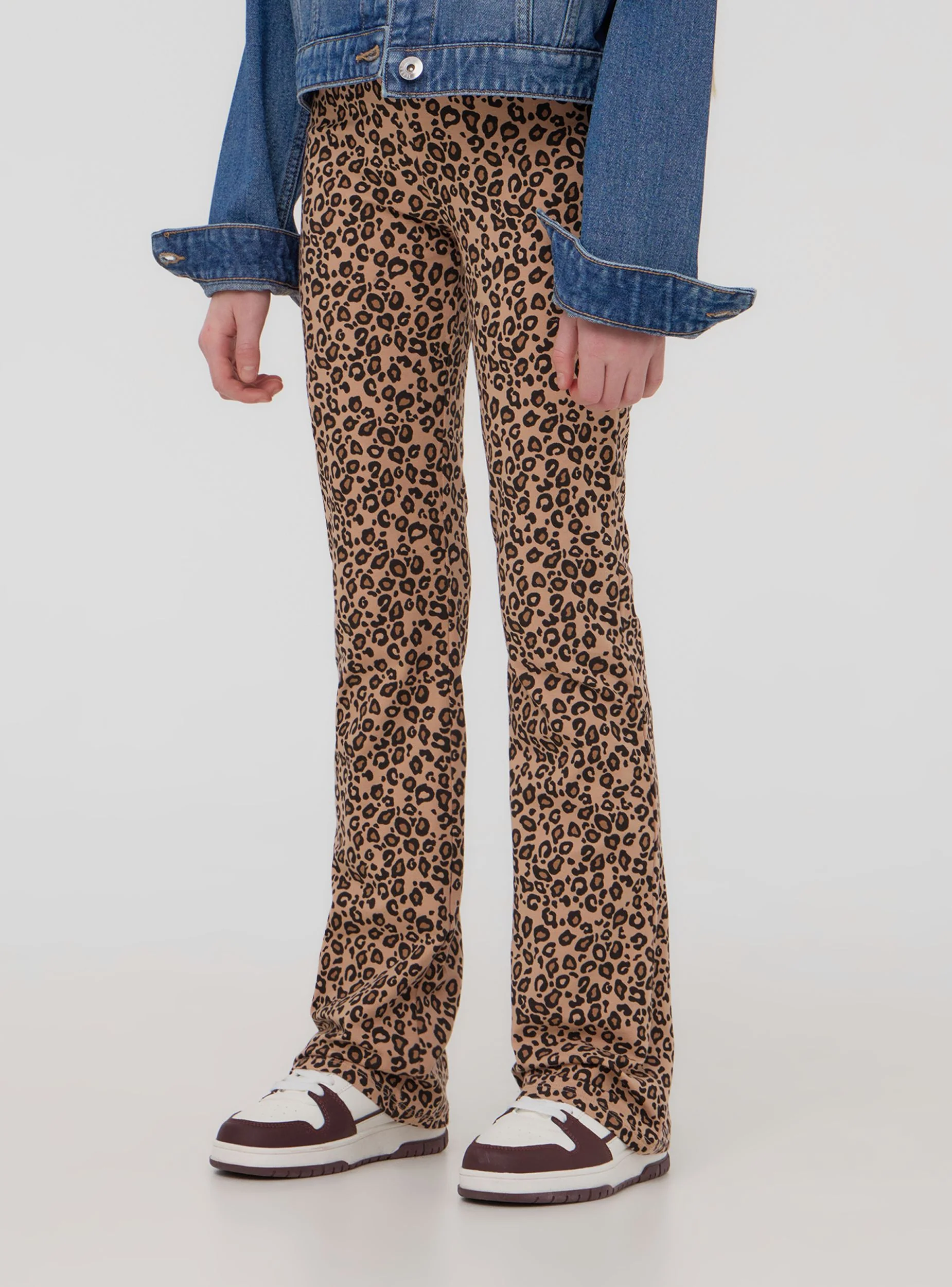 Leggings lunghi a zampa maculati - Image 3