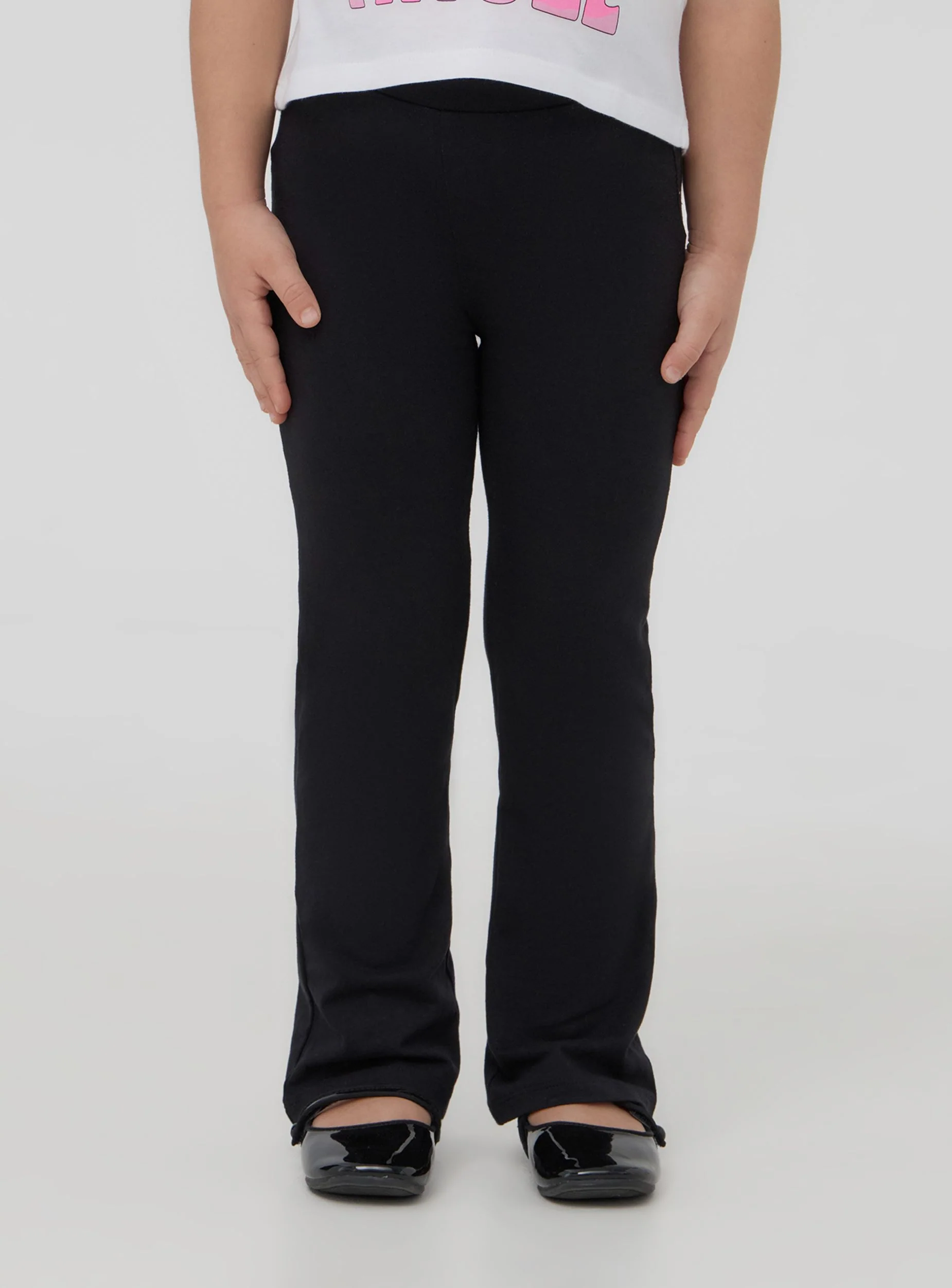 Leggings lunghi a zampa tinta unita - Image 6