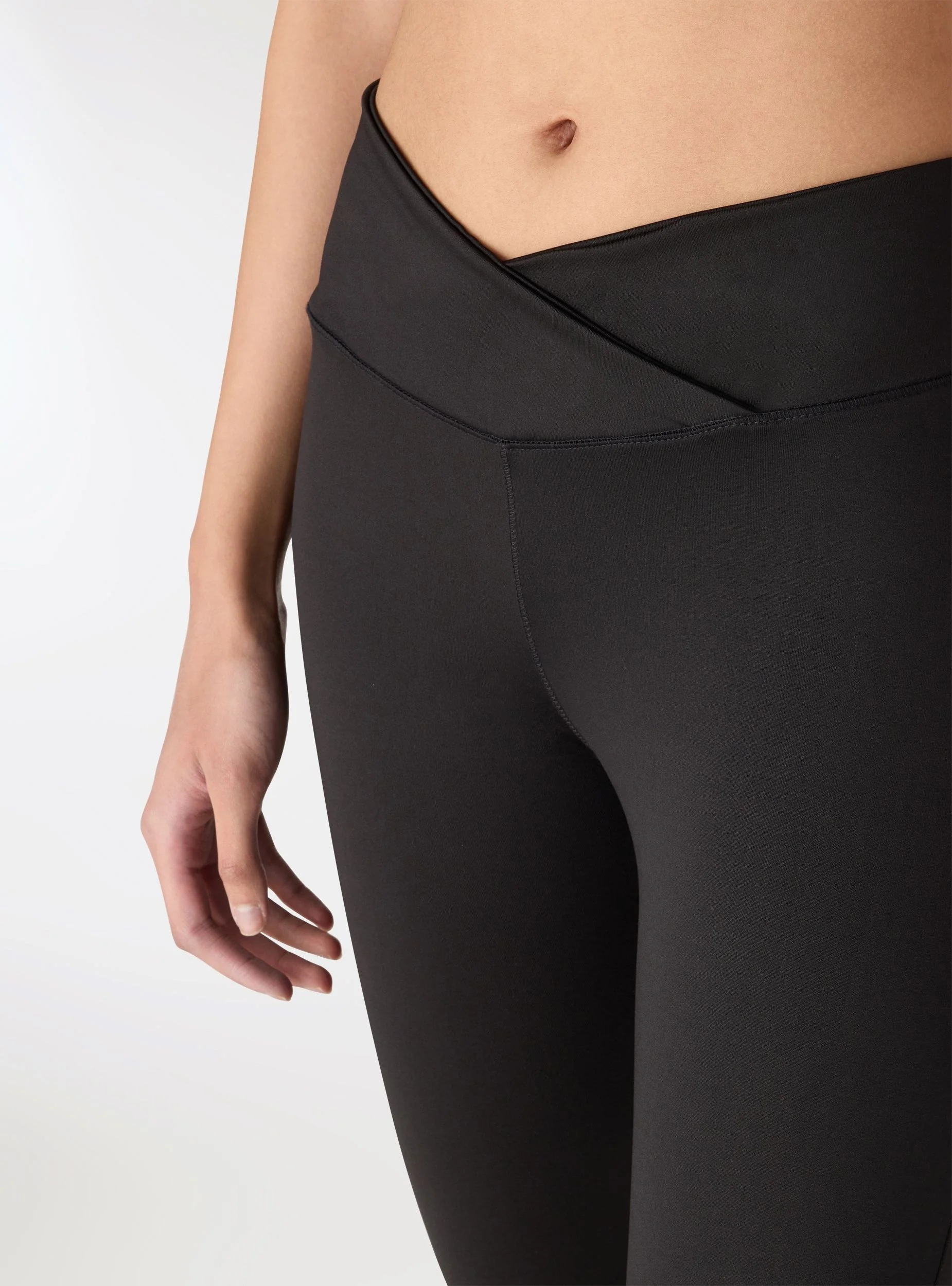Leggings lunghi con inserto tulle e scritta - Image 4