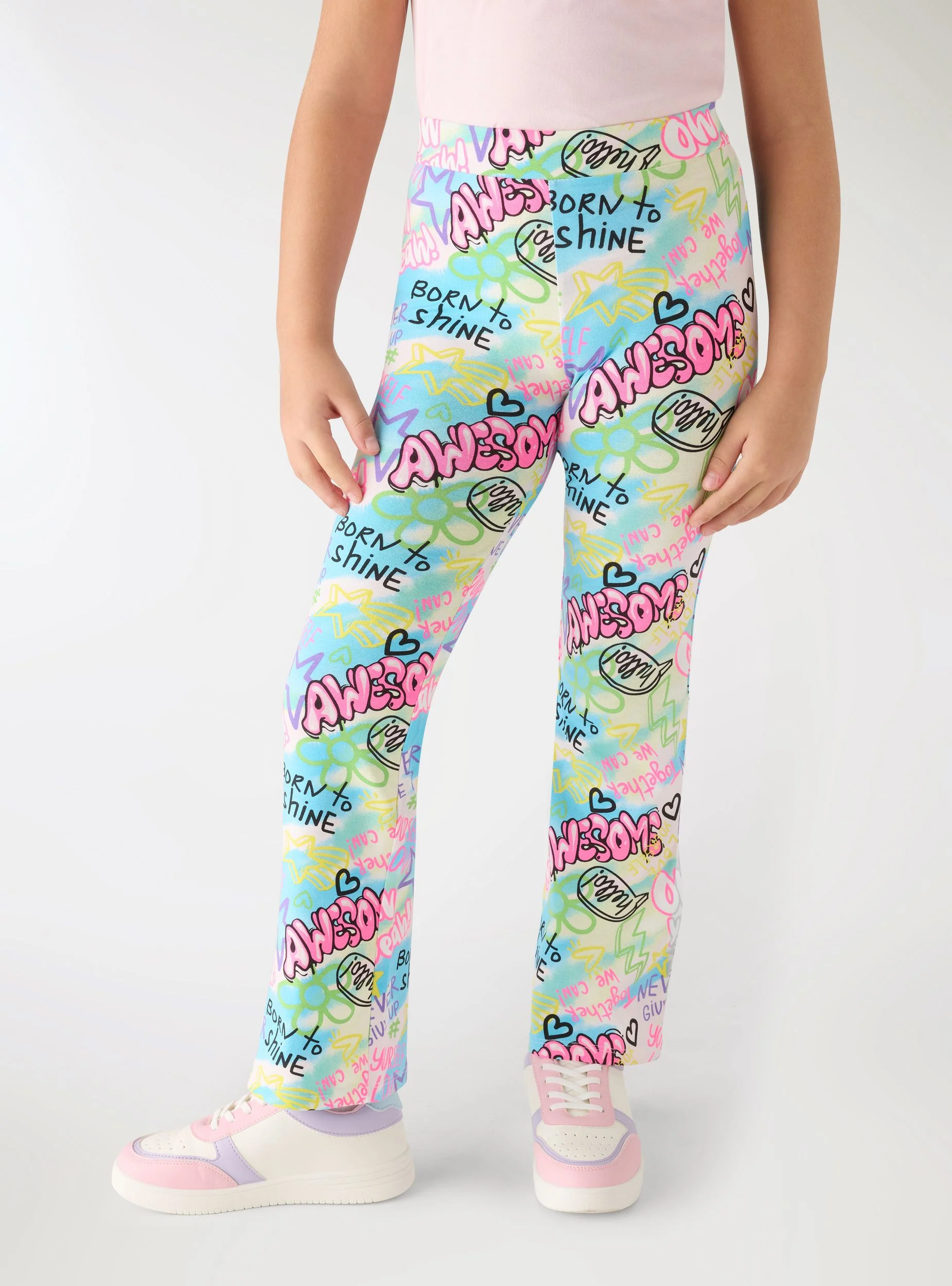 Leggings lunghi con stampa graffiti - Image 2