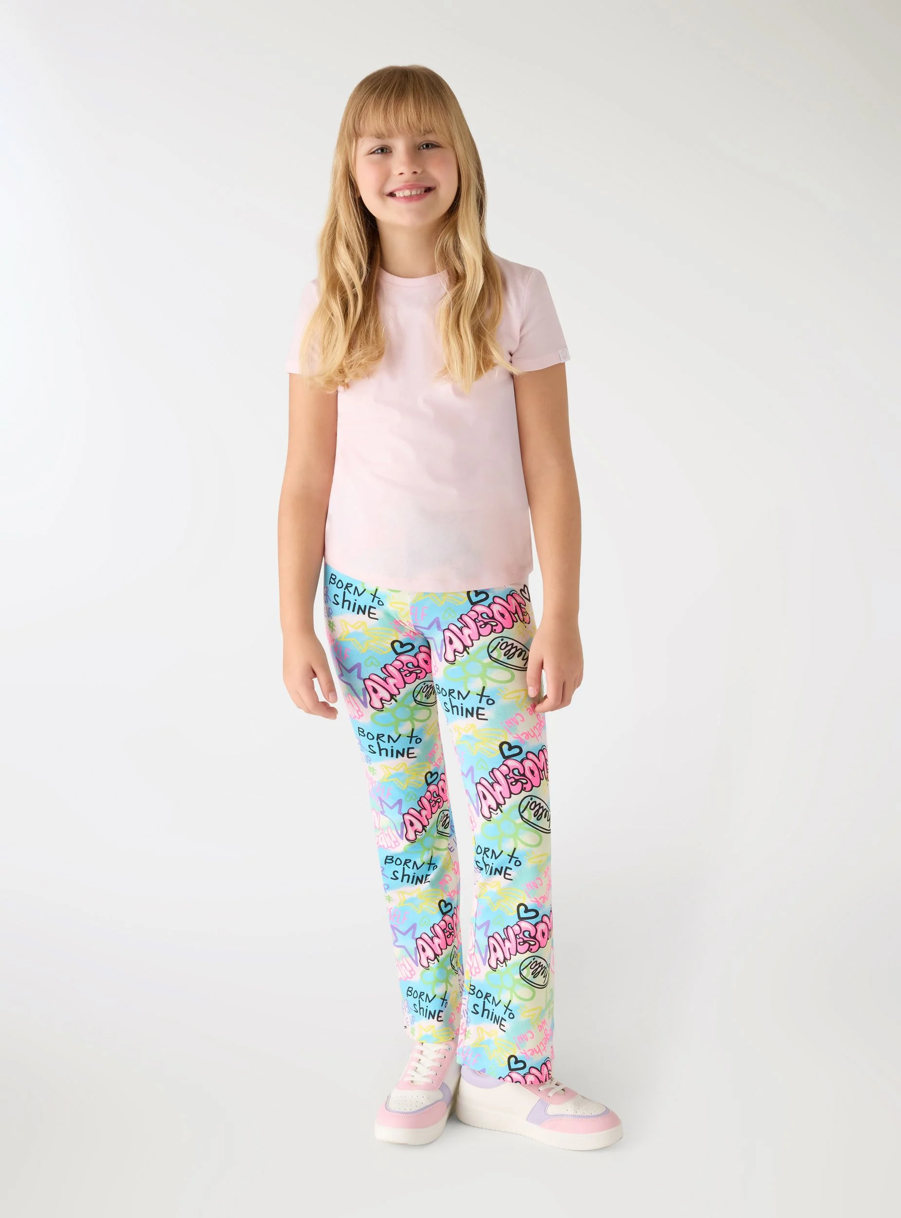Leggings lunghi con stampa graffiti - Image 3