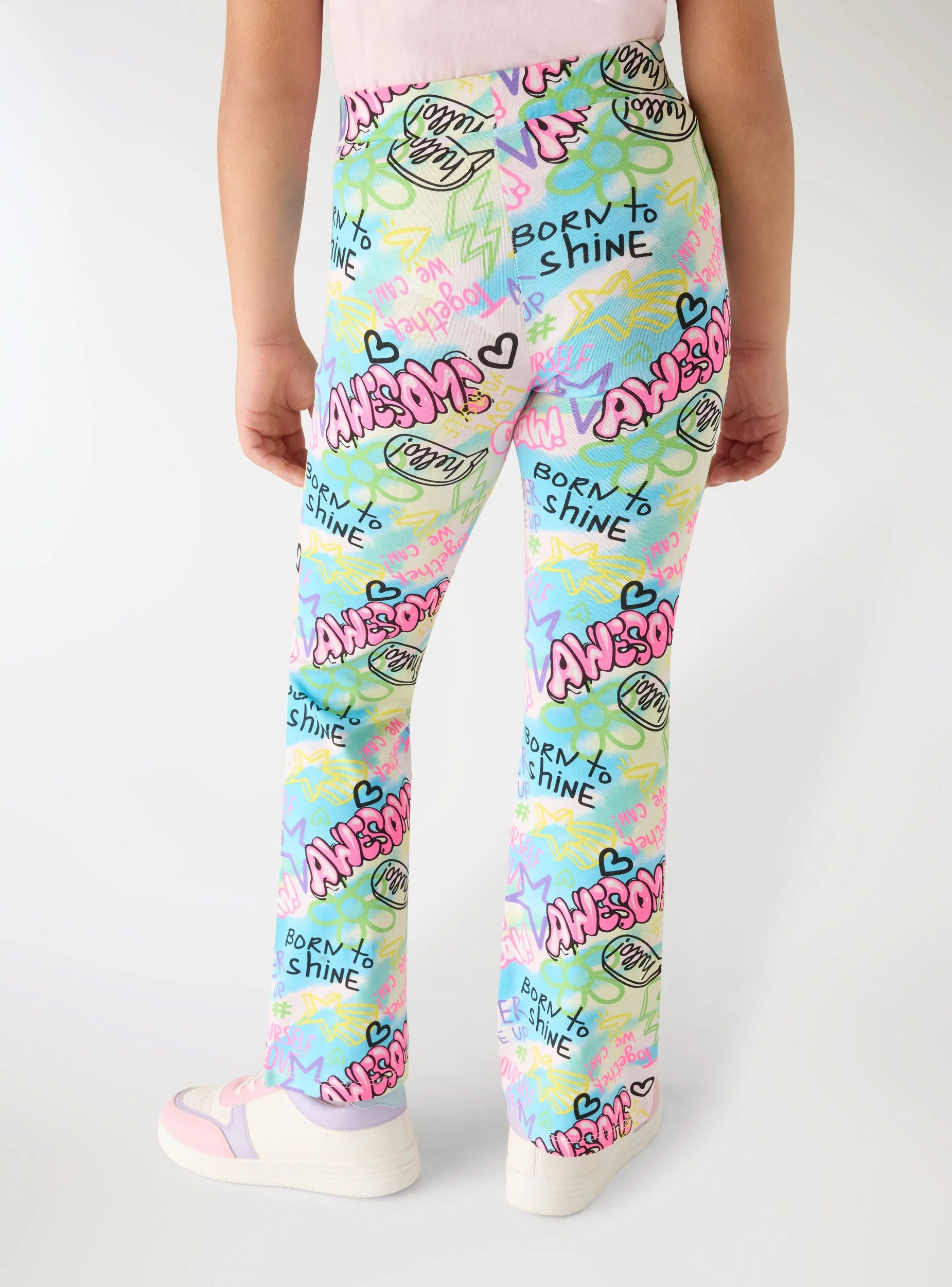 Leggings lunghi con stampa graffiti - Image 4