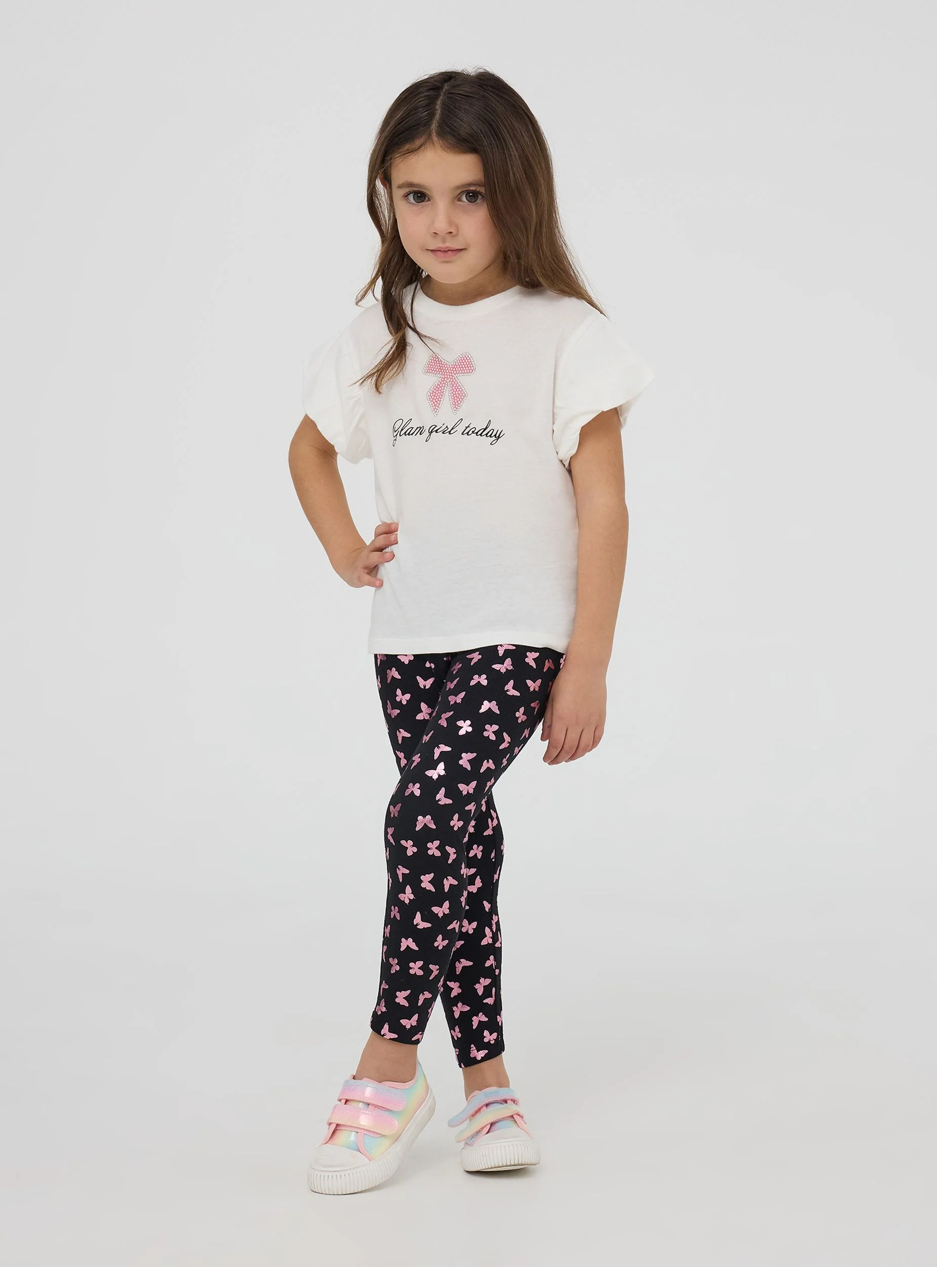 Leggings lunghi fantasia farfalle - Image 2