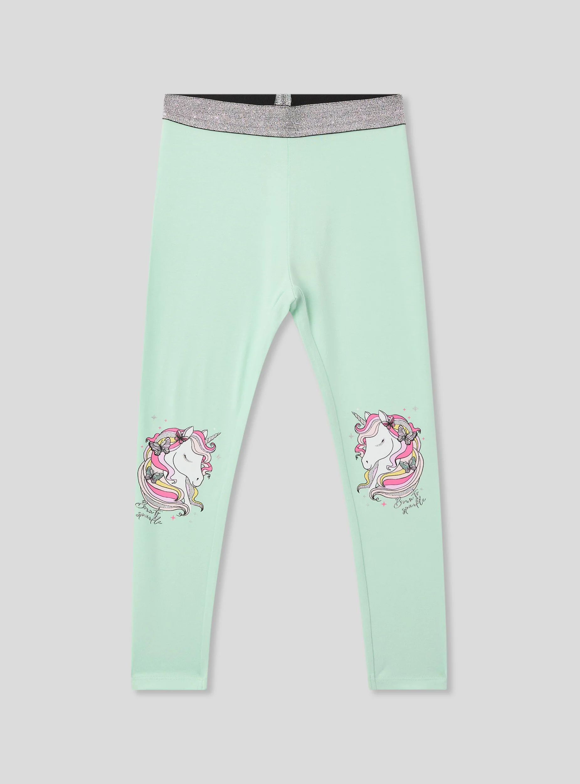 Leggings lunghi stampa unicorno e glitter - Image 4